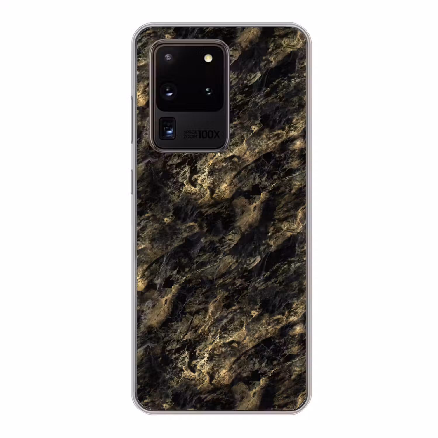 Marmer - Zwart - Goud Telefoonhoesje Samsung Galaxy S20 Ultra klein 358 -3d