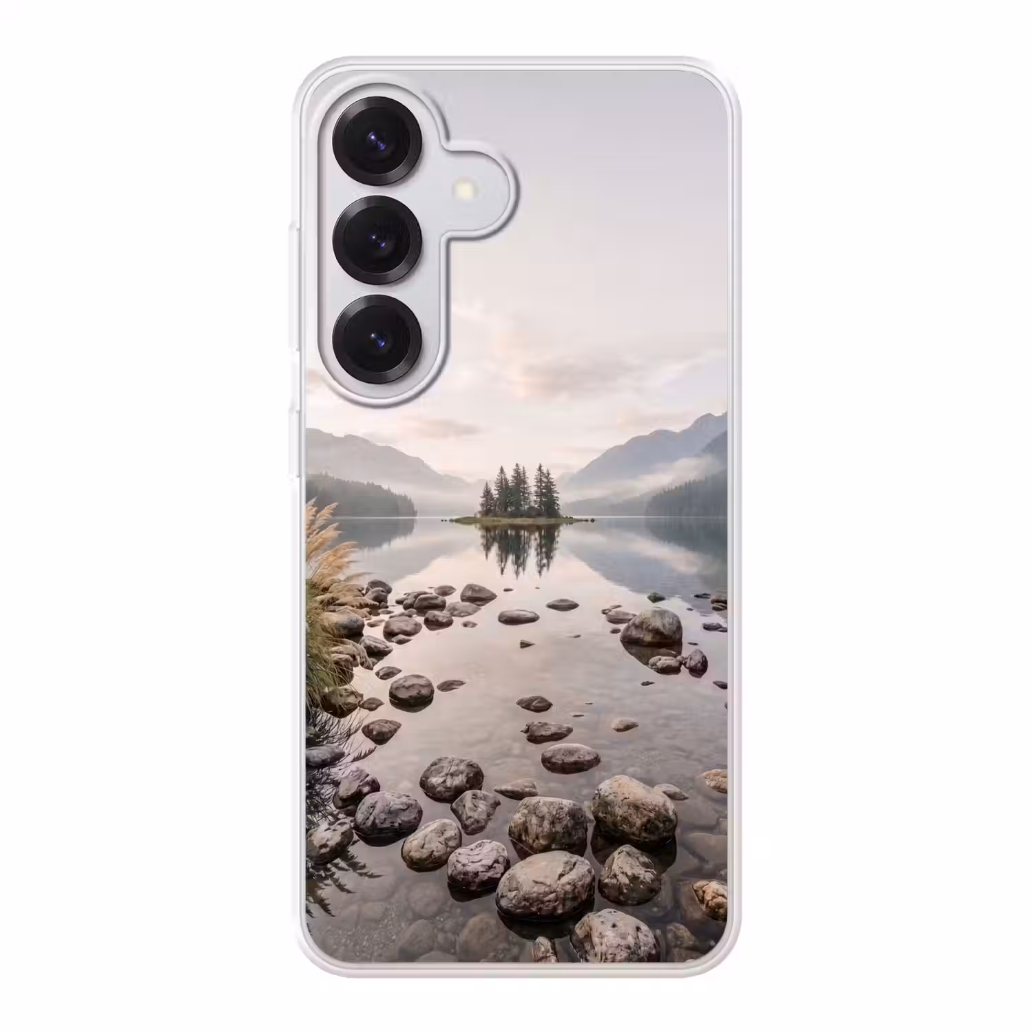 Meer - Bergen - Landschap - Groen Telefoonhoesje Samsung Galaxy S26 klein -3d