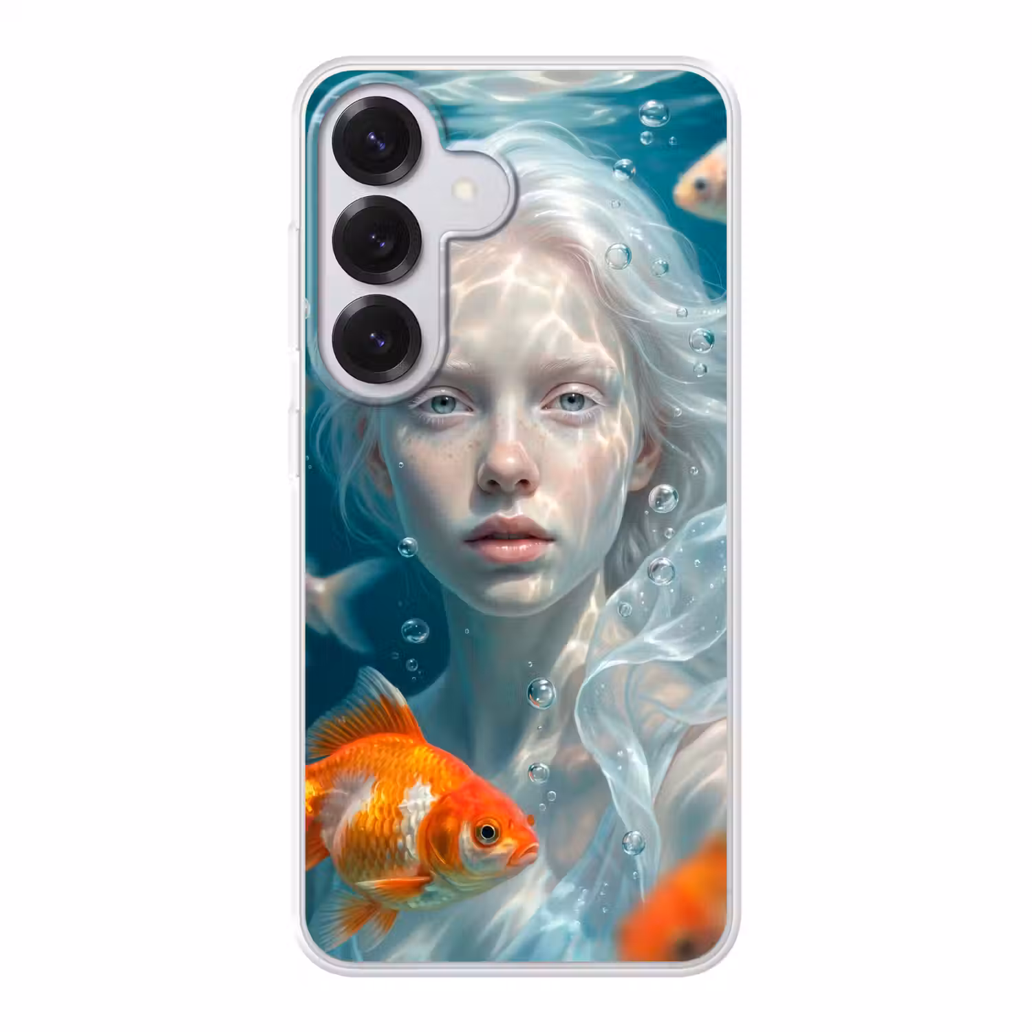 Mens - Onderwater - Vis - Modern - Blauw Telefoonhoesje Samsung Galaxy S26 klein -3d