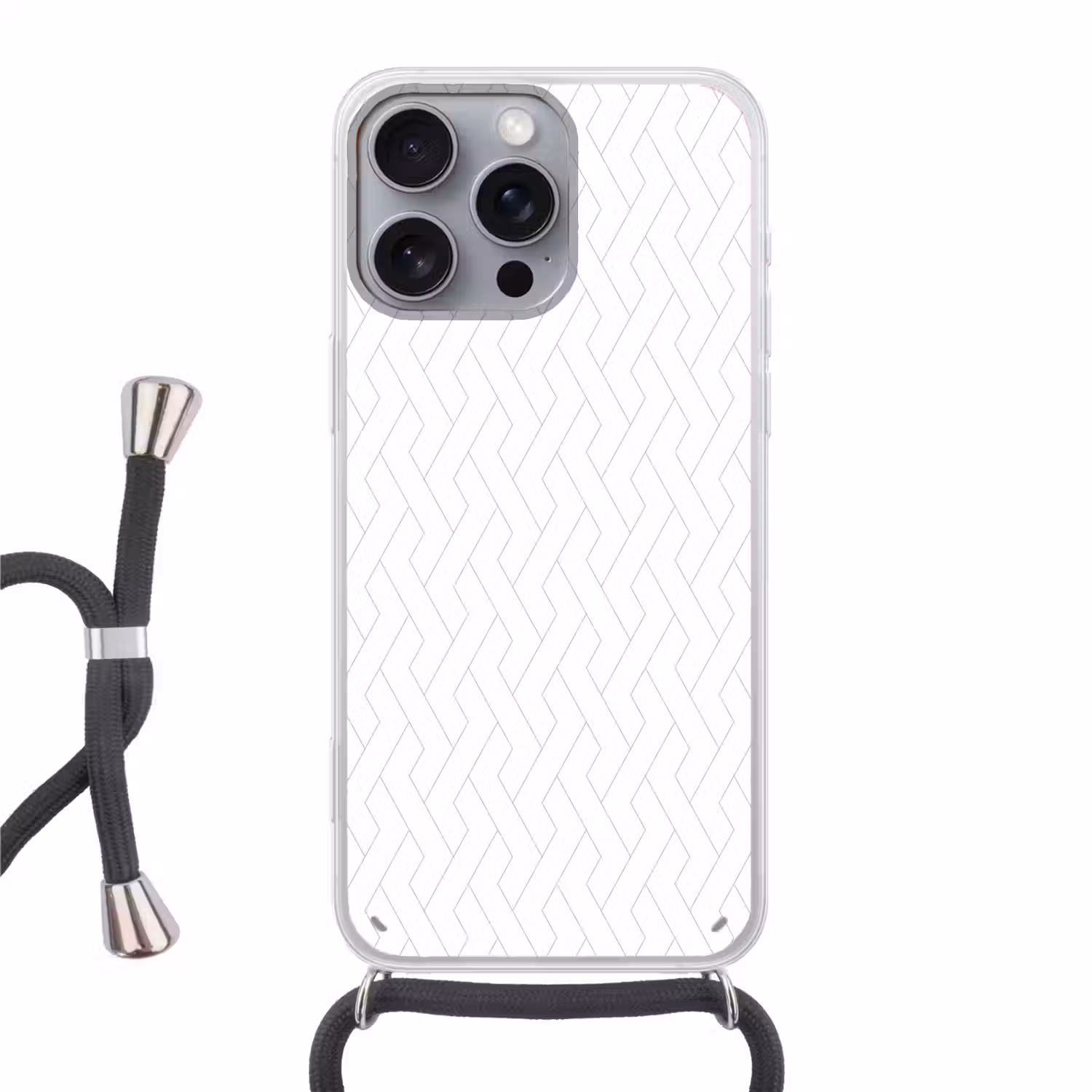 Grafisch - Patroon - Modern Hoesje iPhone 16 Pro Max met koord klein 804 -3d