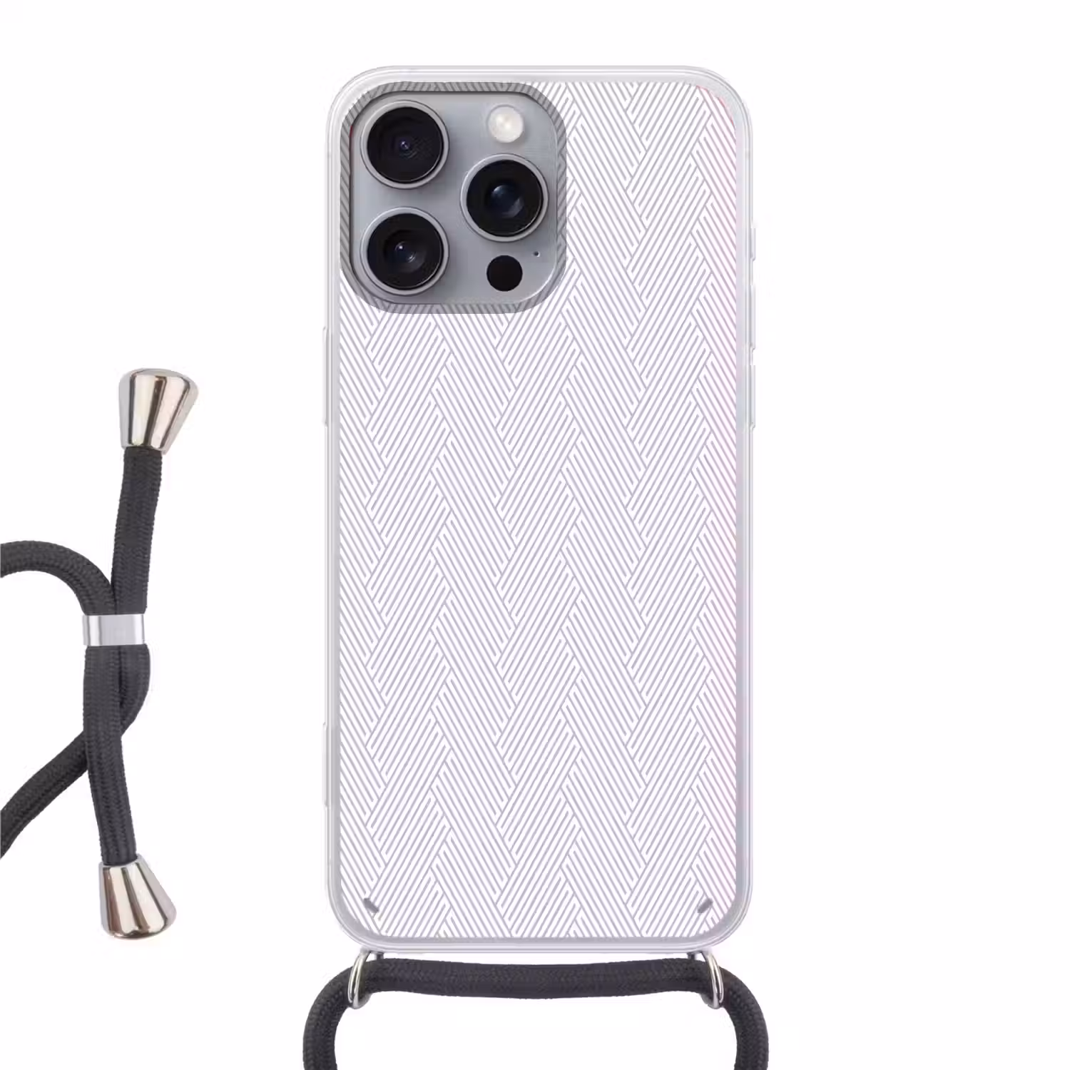 Grafisch - Patroon - Modern Hoesje iPhone 16 Pro Max met koord klein 804 -3d