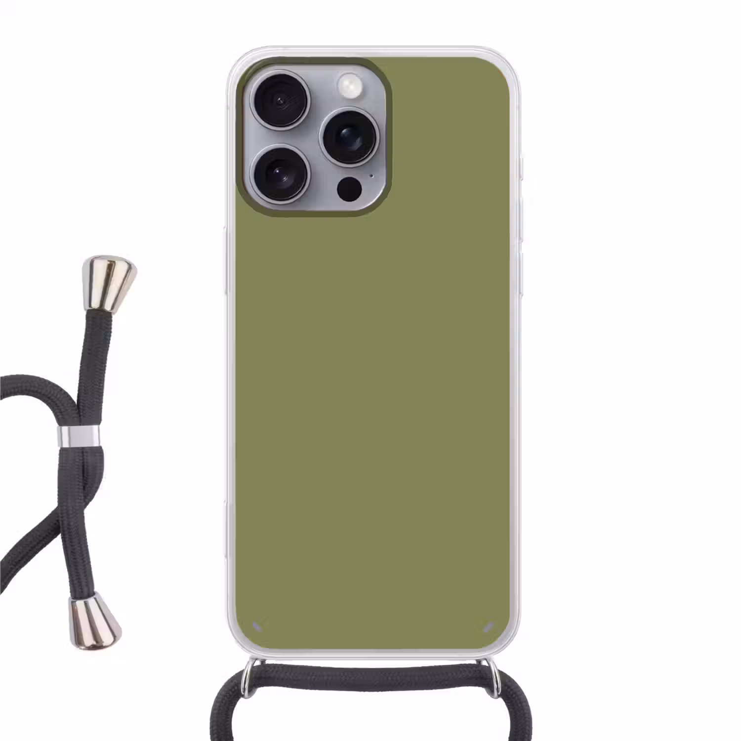 Herbal - Matcha - Groen Hoesje iPhone 16 Pro Max met koord klein 804 -3d