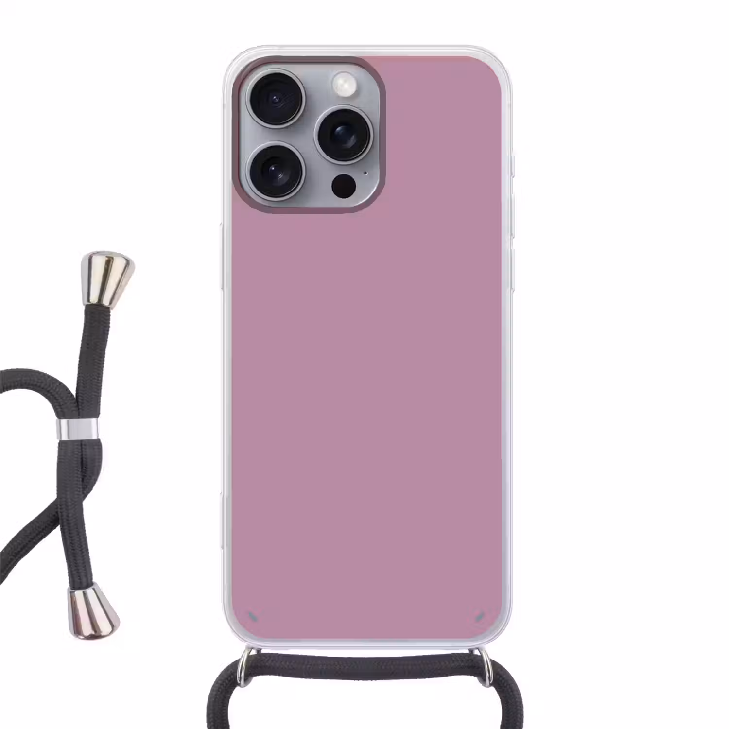 Lilac - Paars - Mauve Hoesje iPhone 16 Pro Max met koord klein 804 -3d