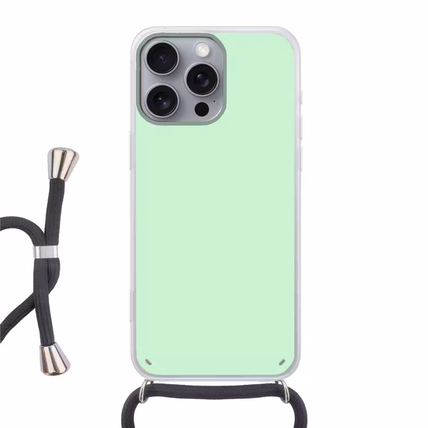 Pale - Mint - Groen Hoesje iPhone 16 Pro Max met koord klein 804 -3d