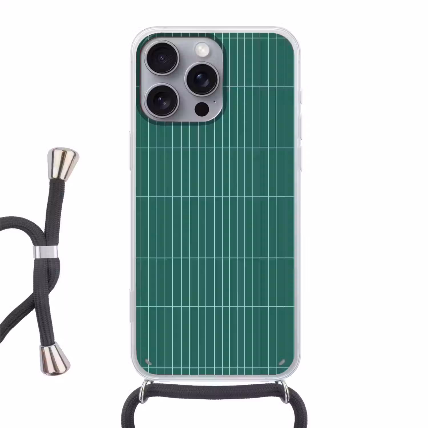 Patroon - Tegel - Saliegroen Hoesje iPhone 16 Pro Max met koord klein 804 -3d