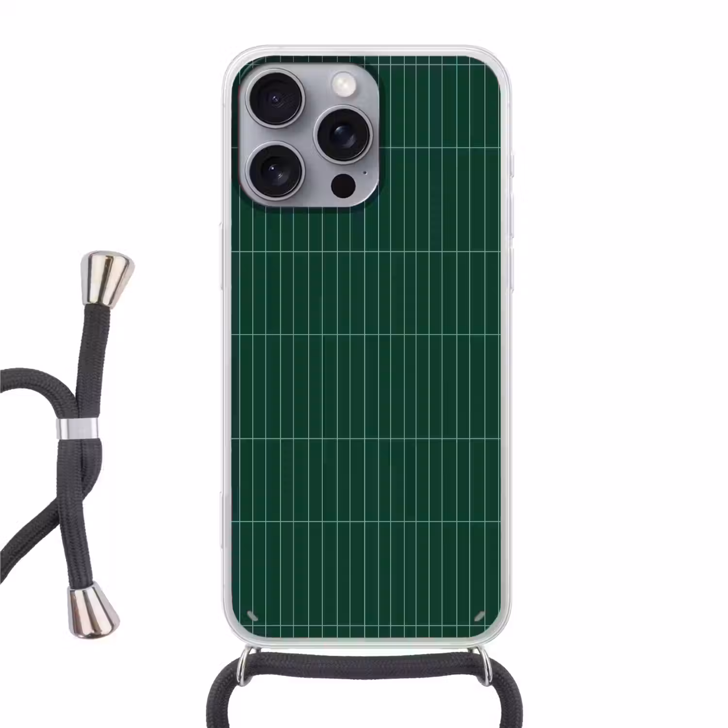Patroon - Tegels - Donkergroen Hoesje iPhone 16 Pro Max met koord klein 804 -3d