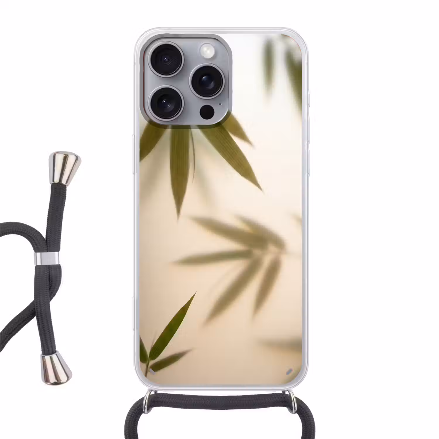 Planten - Bladeren - Natuur - Groen Hoesje iPhone 16 Pro Max met koord klein -3d