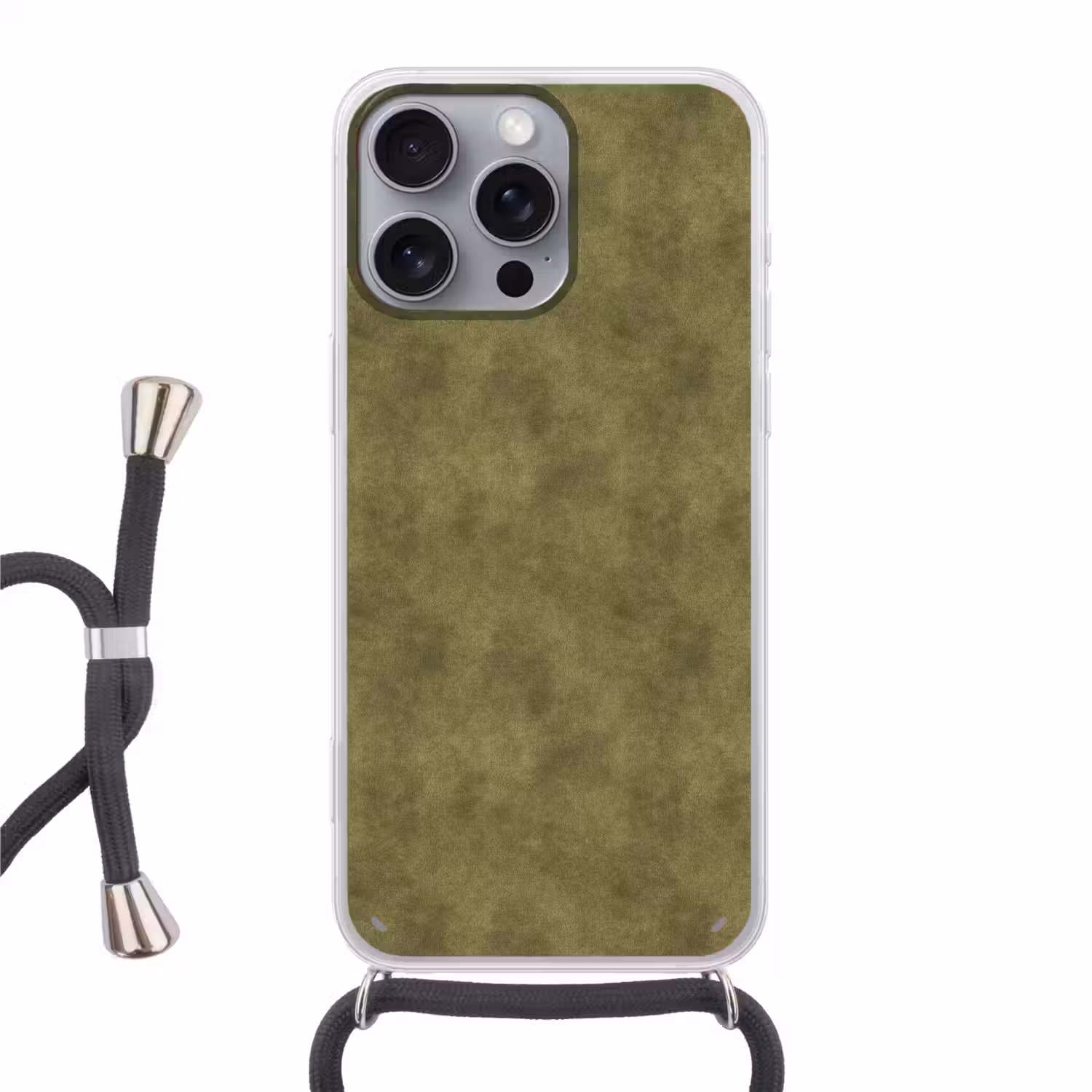 Textuur - Abstract - Groen Hoesje iPhone 16 Pro Max met koord klein 804 -3d