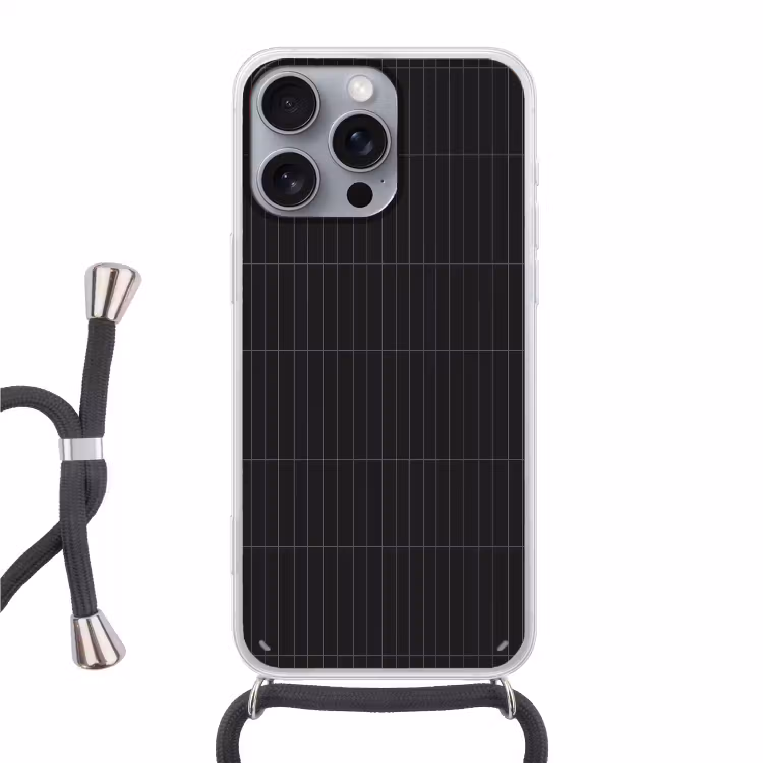 Verticaal - Wandtegel - Mat - Zwart Hoesje iPhone 16 Pro Max met koord klein 804 -3d