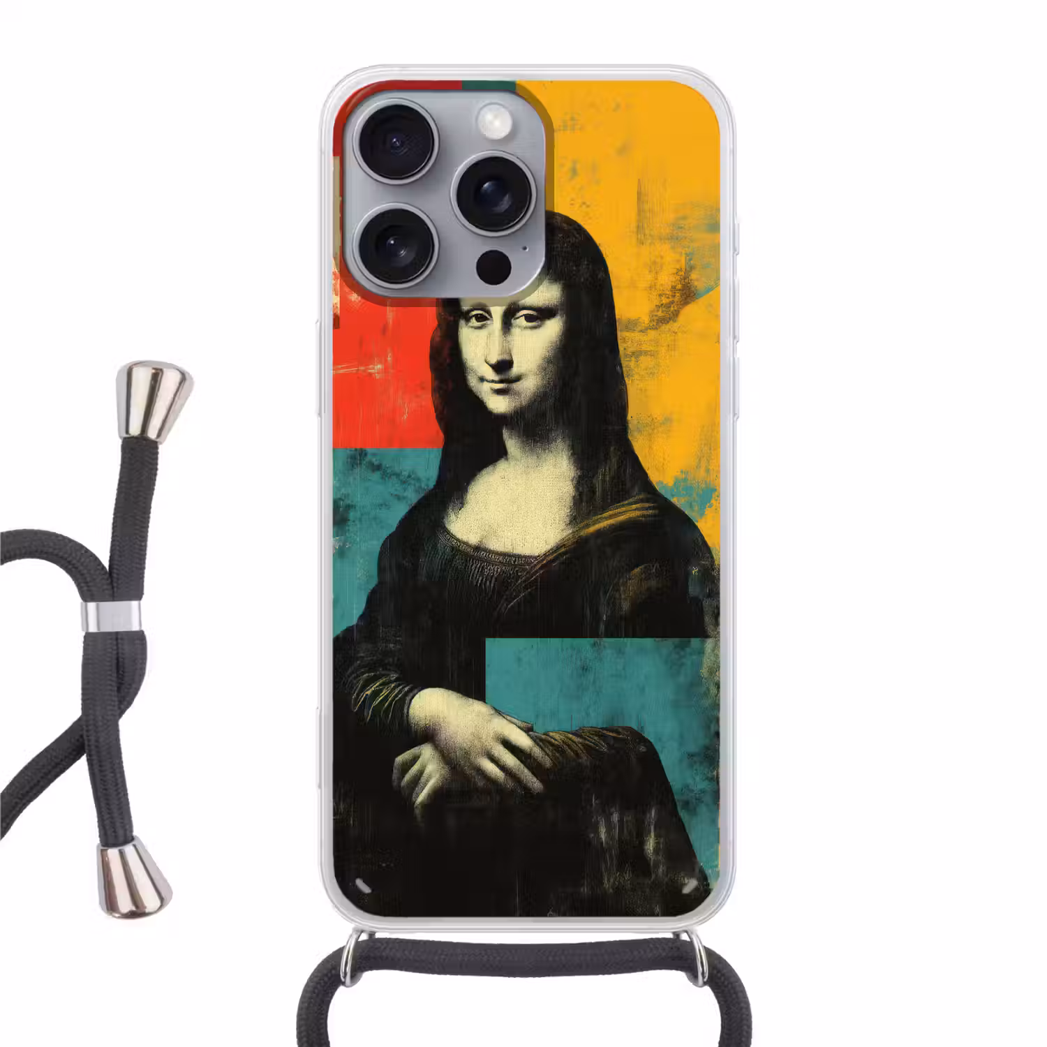 Vrouw - Kleurvlakken - Klassieke schilderkunst Hoesje iPhone 16 Pro Max met koord klein -3d