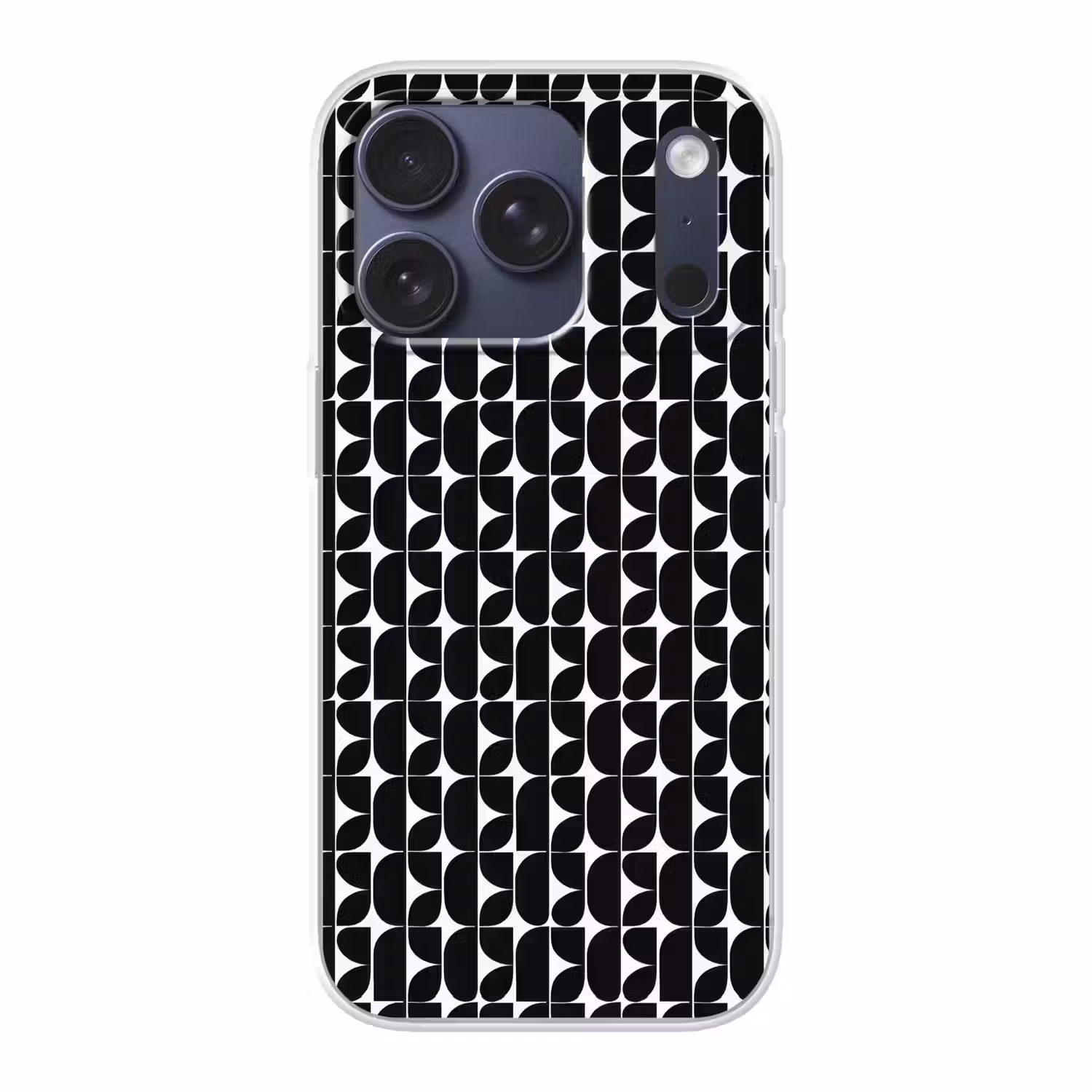Modern - Geometrisch - Zwart Telefoonhoesje iPhone 17 Pro klein 878 -3d
