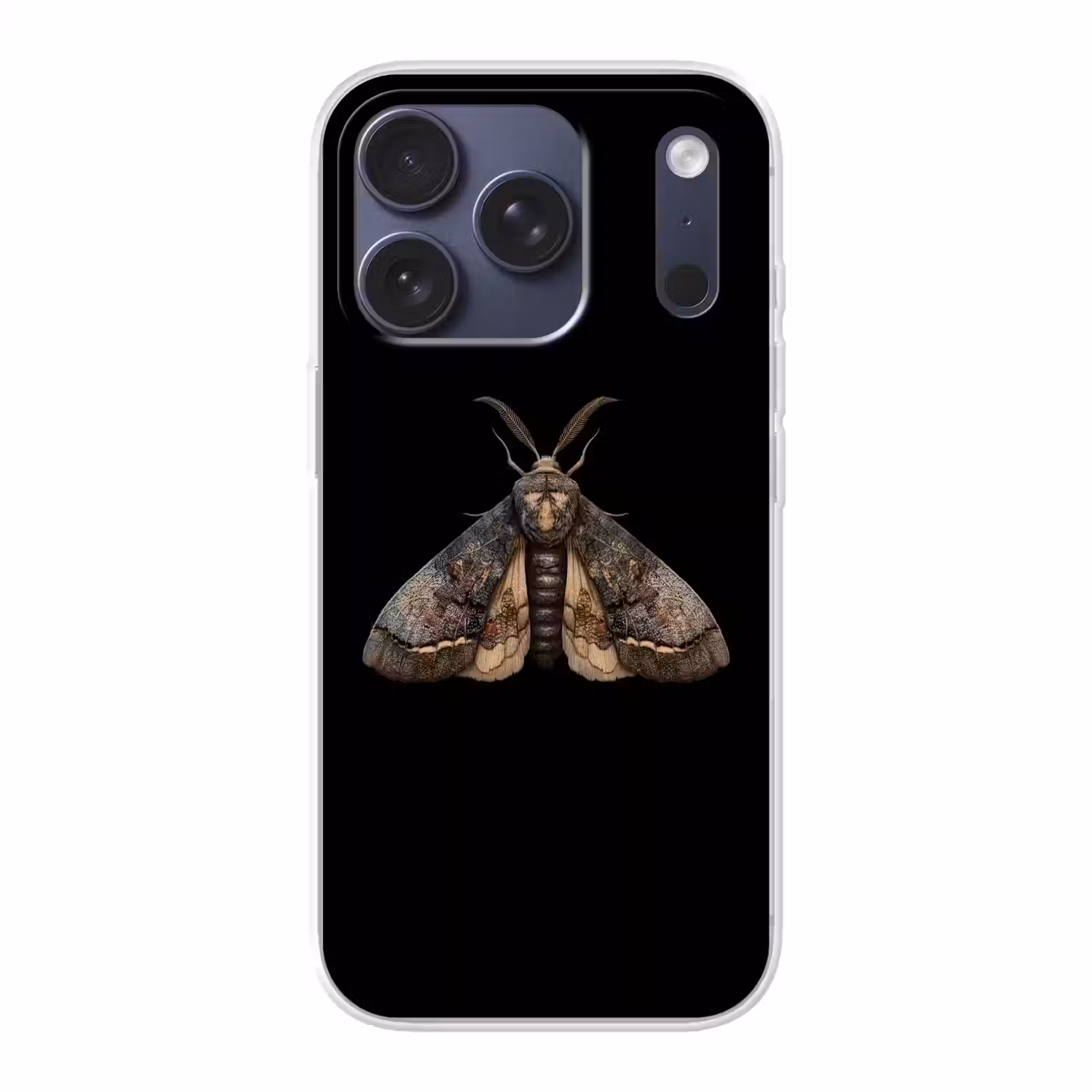 Mot - Bladachtig - Grijs Telefoonhoesje iPhone 17 Pro klein -3d