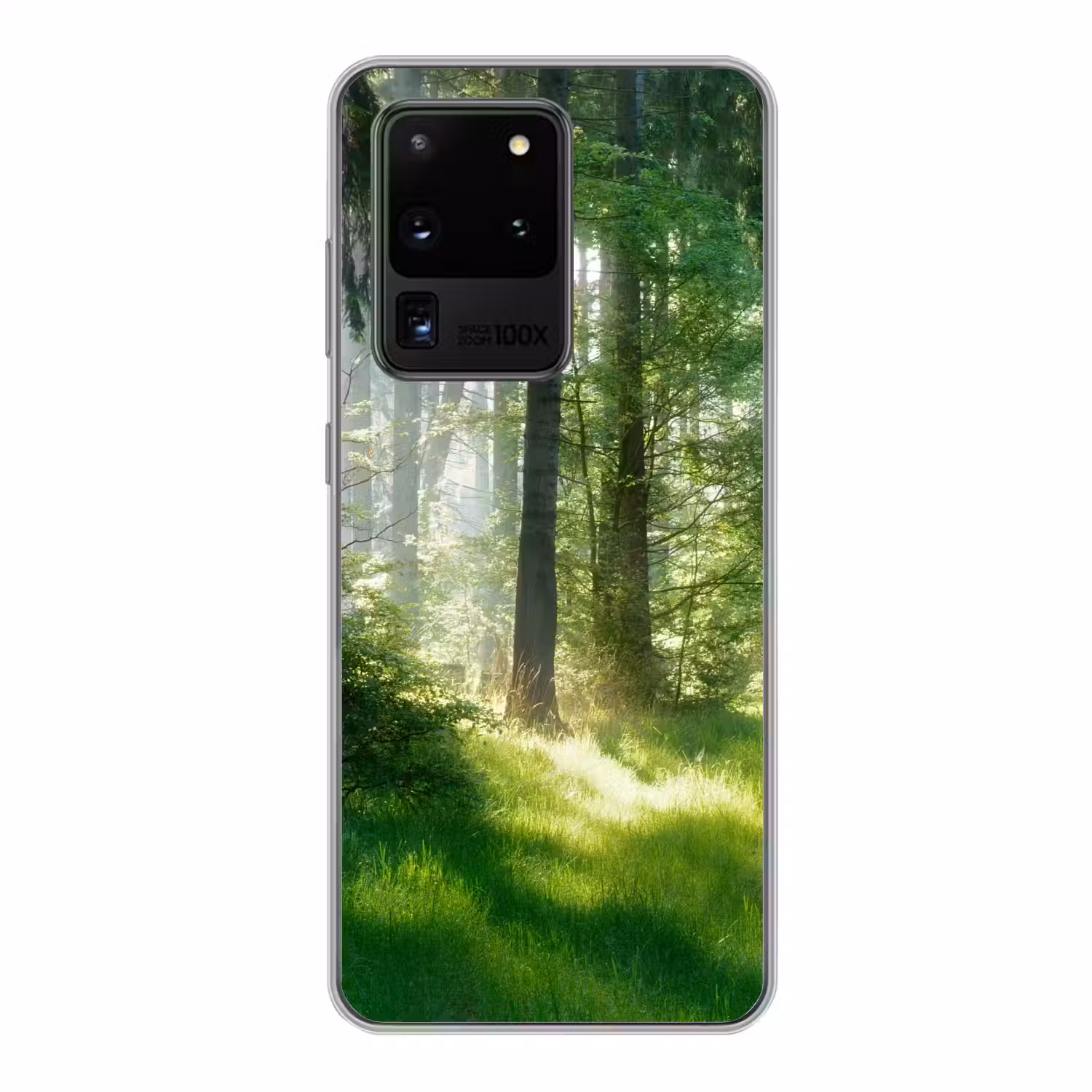 Natuur - Bomen - Bos - Groen - Zon Telefoonhoesje Samsung Galaxy S20 Ultra klein -3d