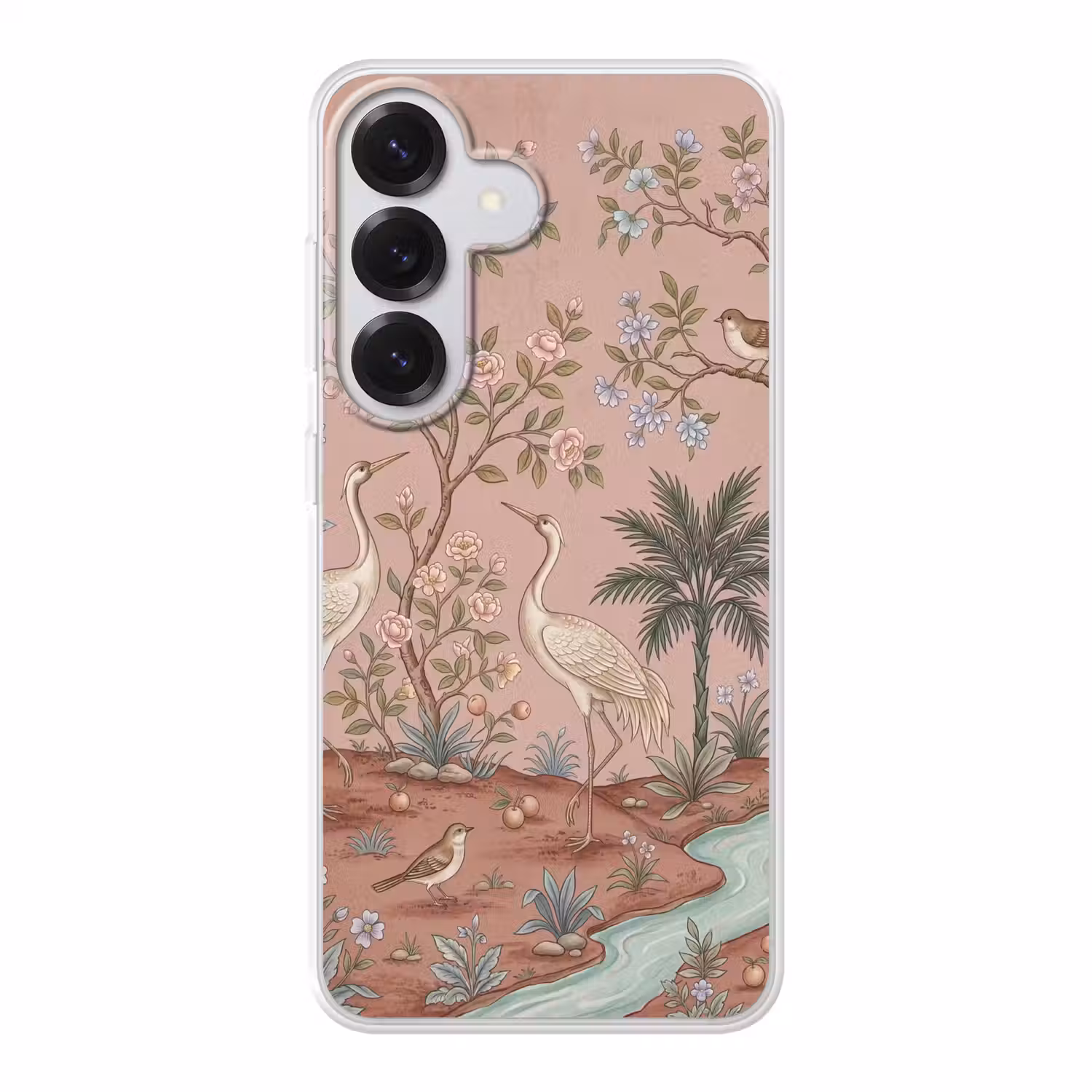 Nostalgisch - Reigers - Roze Telefoonhoesje Samsung Galaxy S26 klein -3d
