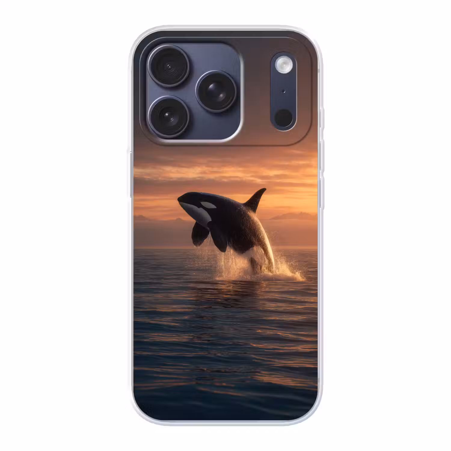 Orka - Zee - Zonsondergang Telefoonhoesje iPhone 17 Pro klein -3d