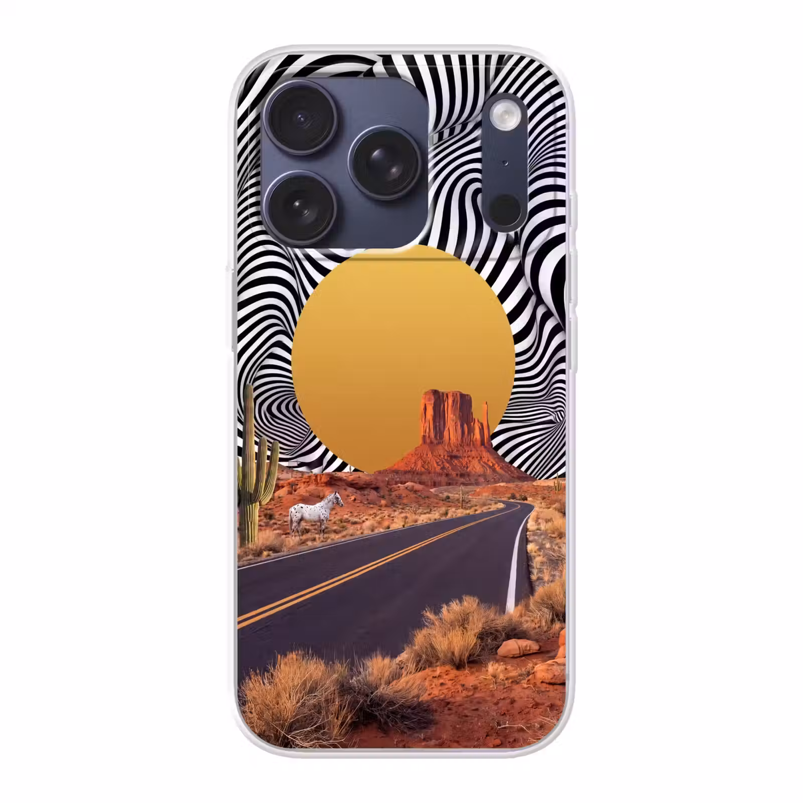 Telefoonhoesje - Paard - Woestijn - Natuur - Paard - Woestijn - Natuur Telefoonhoesje iPhone 17 Pro klein