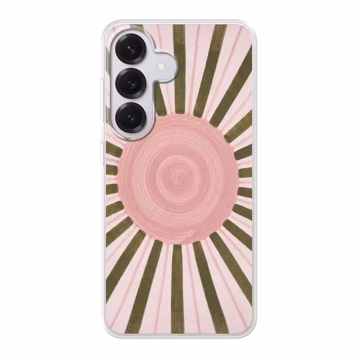 Patroon - Cirkel - Stralen - Abstract - Roze Telefoonhoesje Samsung Galaxy S26 klein -3d