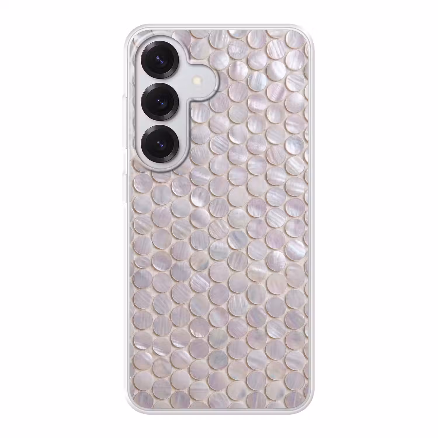 Patroon - Cirkels - Abstract - Modern - Wit Telefoonhoesje Samsung Galaxy S26 klein -3d