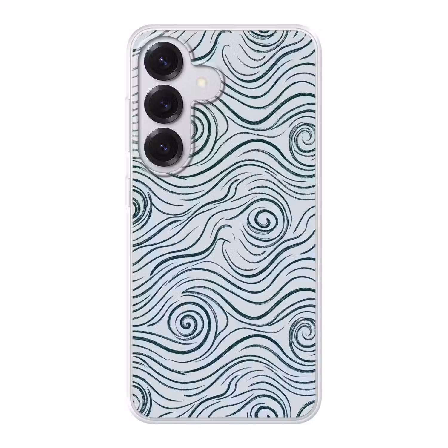 Patroon - Golven - Abstract - Modern - Blauw Telefoonhoesje Samsung Galaxy S26 klein -3d