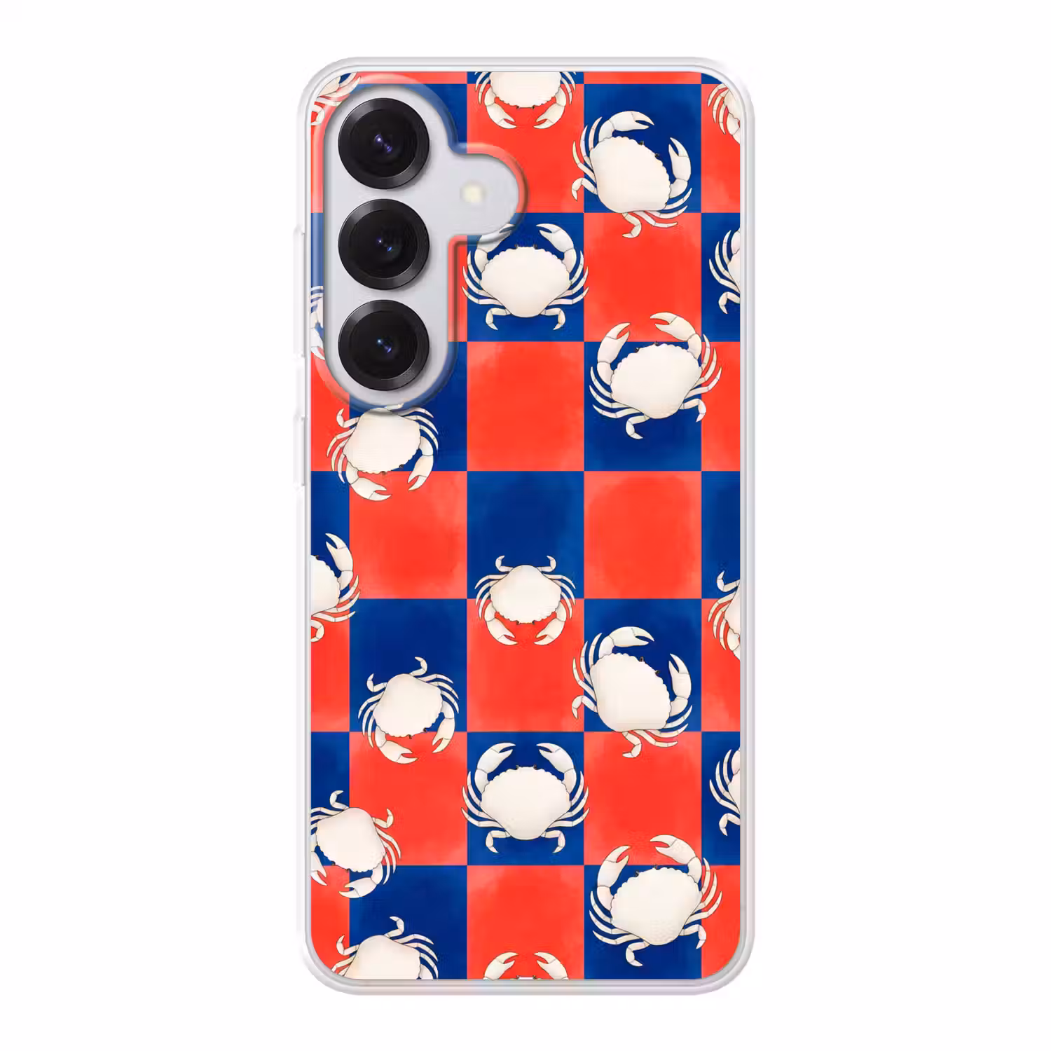 Patroon - Zeeleven - Rood - Blauw - Abstract Telefoonhoesje Samsung Galaxy S26 klein -3d