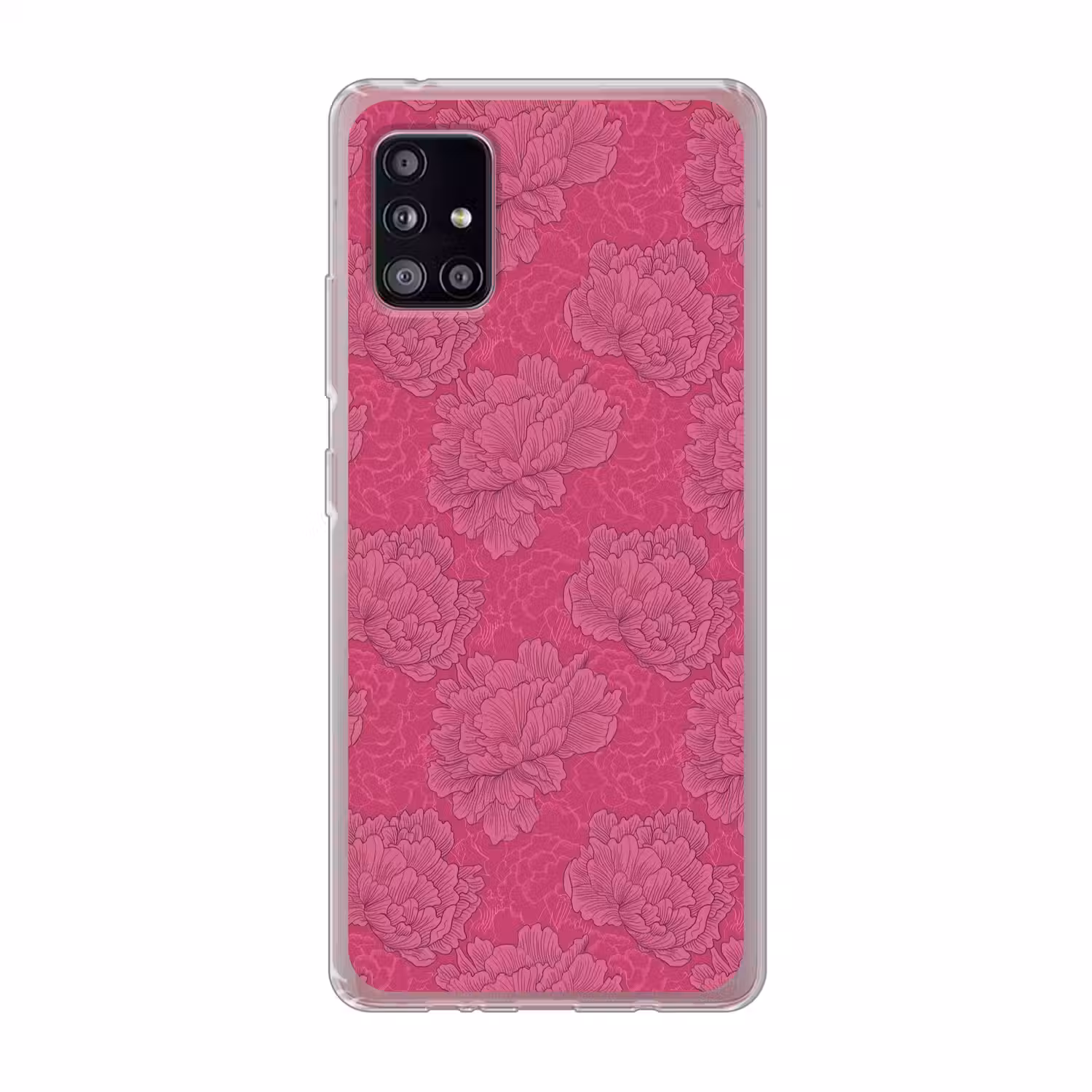 Pioenrozen - Energiek - Roze Telefoonhoesje Samsung Galaxy A51 5G klein 373 -3d