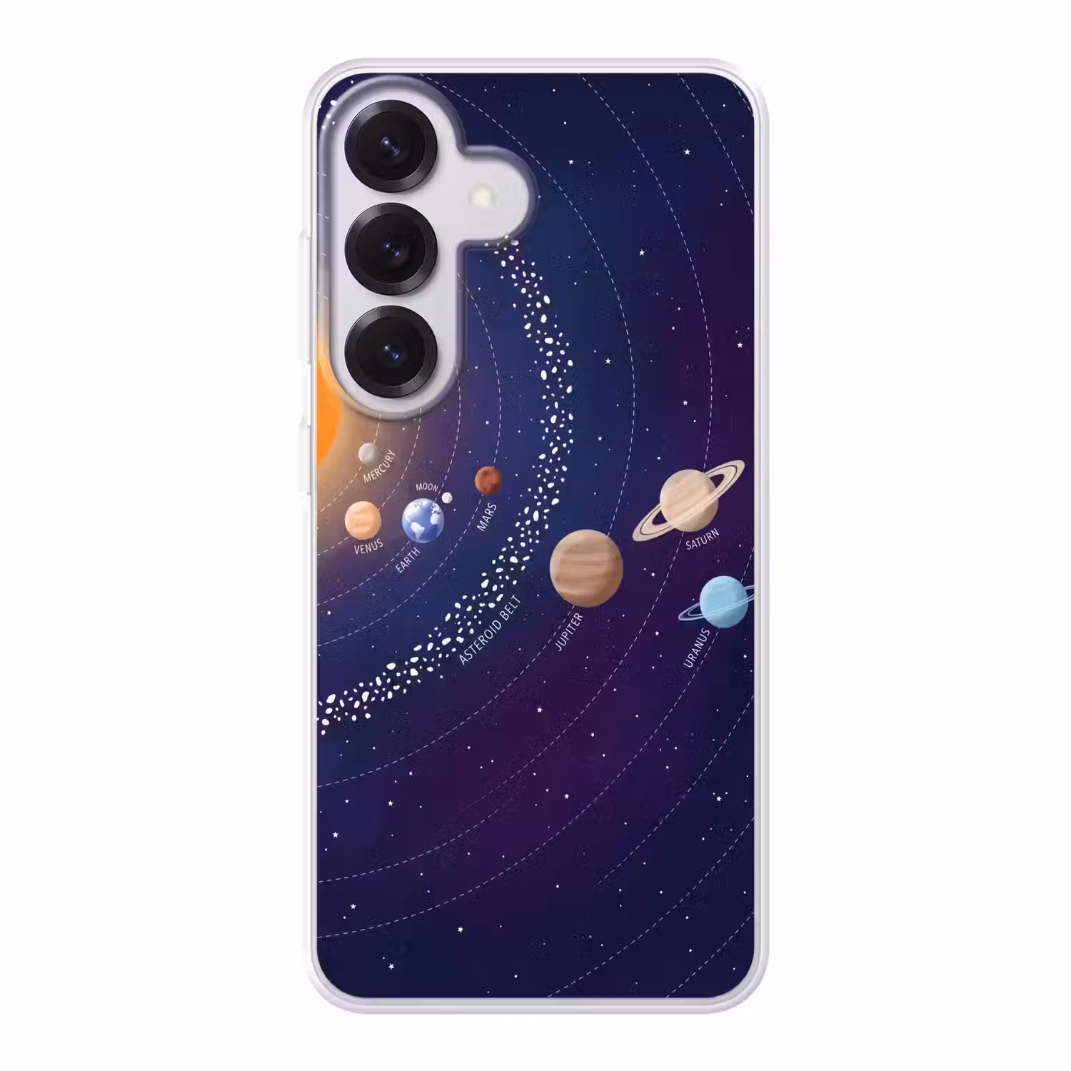 Planetenstelsel - Ruimte - Illustratie Telefoonhoesje Samsung Galaxy S26 klein -3d