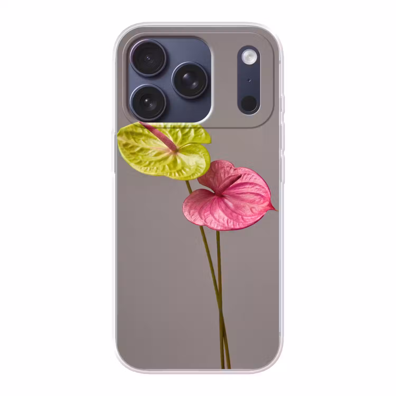 Planten - Anthurium - Groen - Roze Telefoonhoesje iPhone 17 Pro klein -3d
