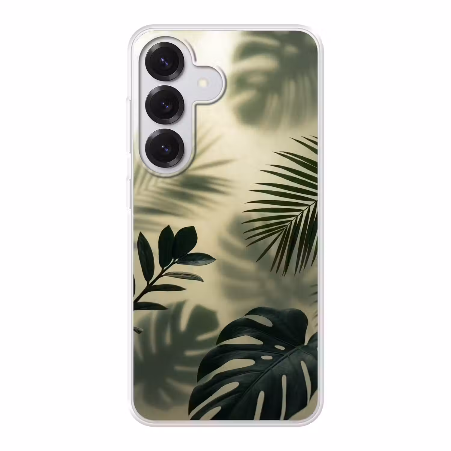 Planten - Bladeren - Schaduwen - Groen - Modern Telefoonhoesje Samsung Galaxy S26 klein -3d