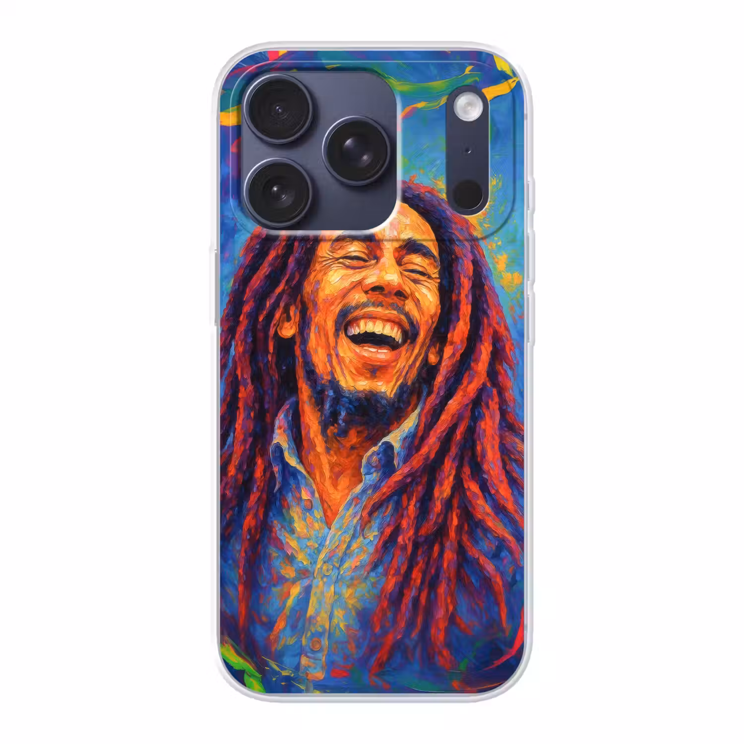 Regenboogkleuren - Man - schilderij Telefoonhoesje iPhone 17 Pro klein -3d