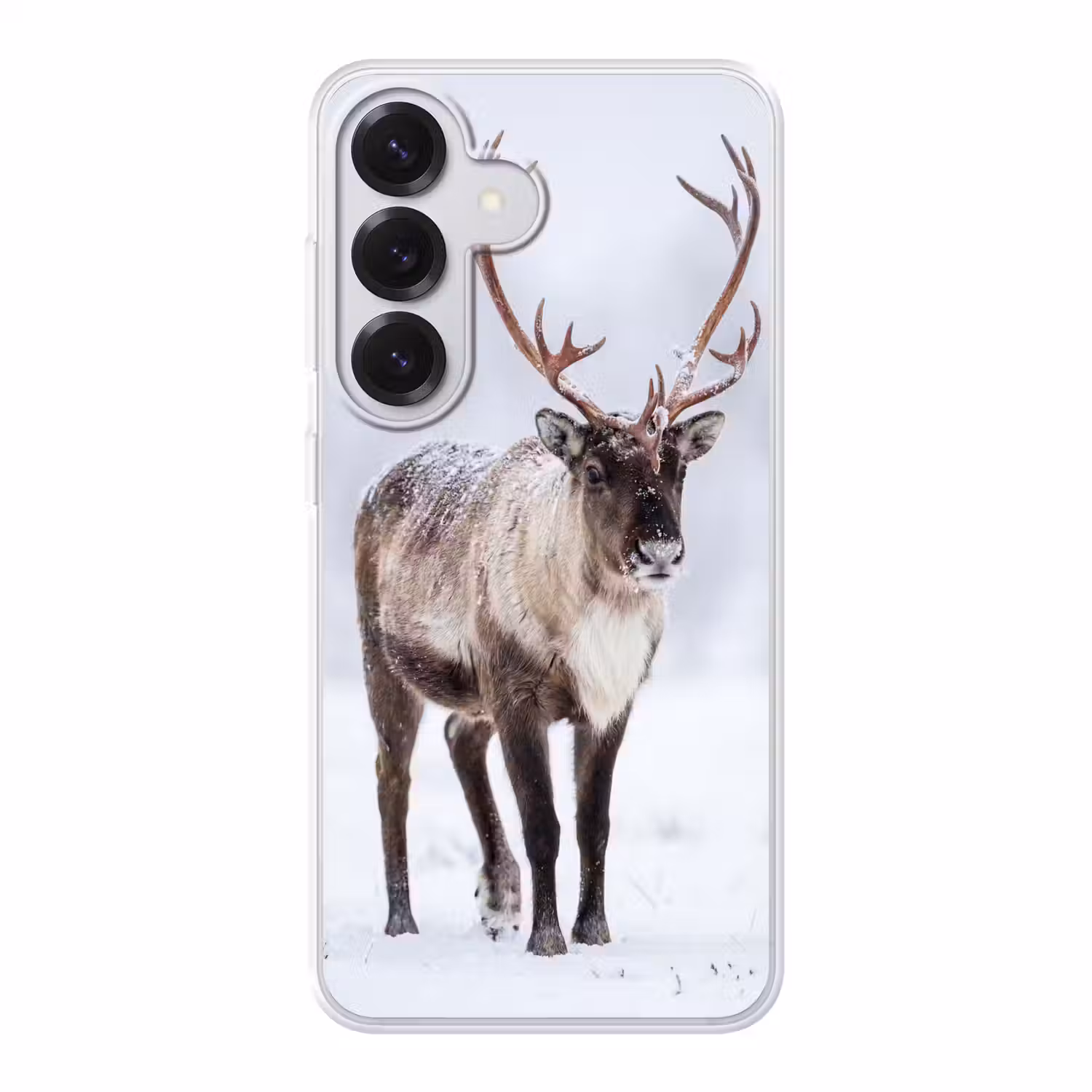 Rendier - Gewei - Toendra - Sneeuw - Wild Telefoonhoesje Samsung Galaxy S26 klein -3d