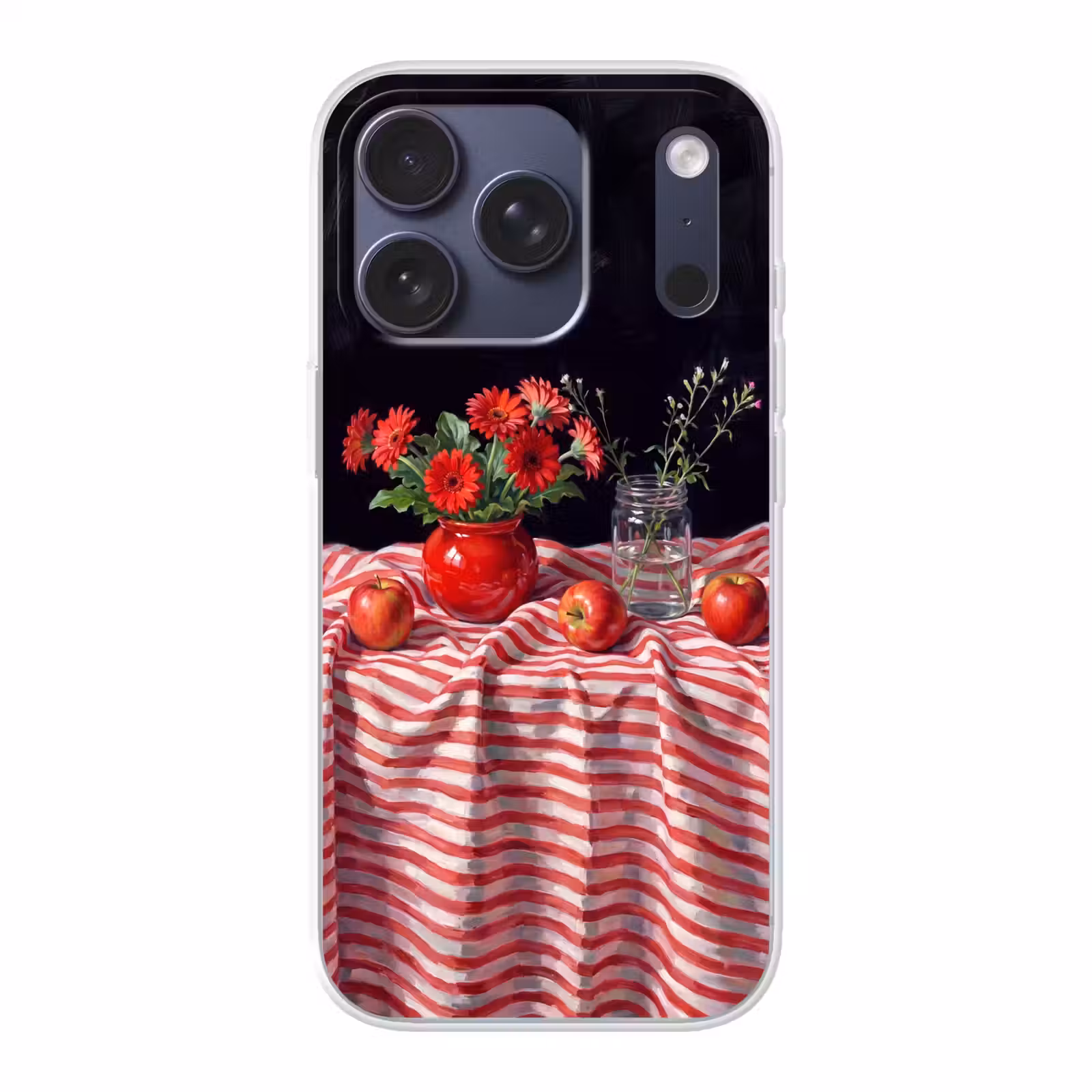Telefoonhoesje - Rode bloemen - Vaas - Rode bloemen - Vaas Telefoonhoesje iPhone 17 Pro klein