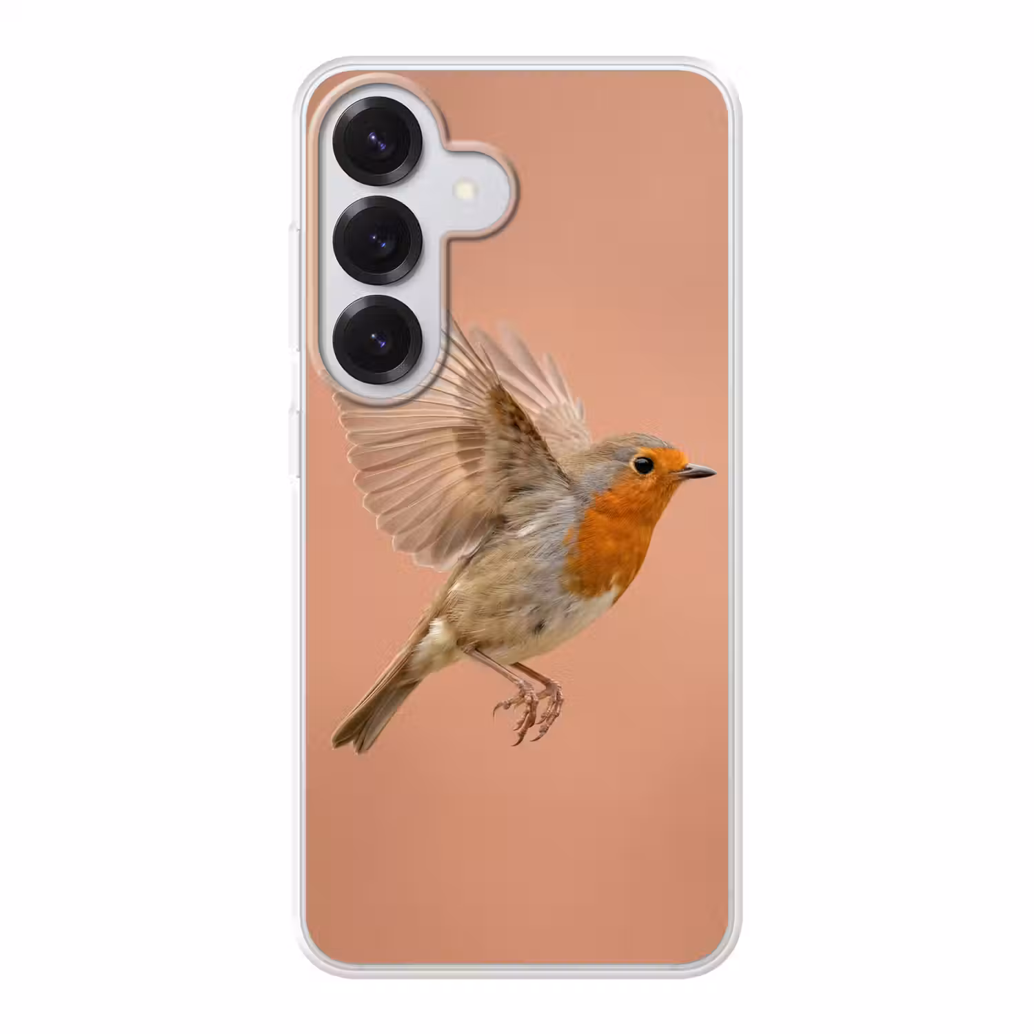 Roodborst - Natuur - Roze Telefoonhoesje Samsung Galaxy S26 klein -3d