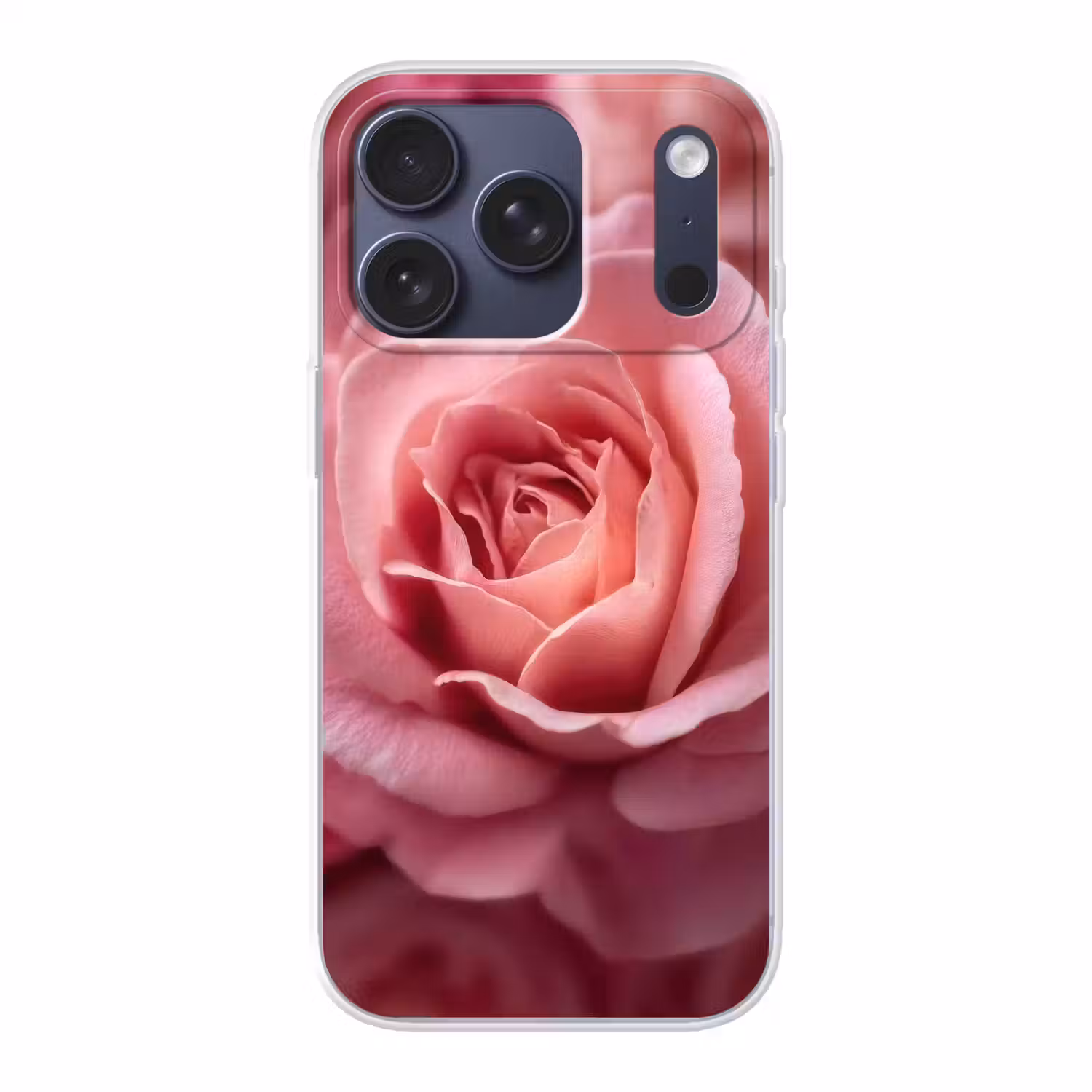 Roze - Roos - Romantisch Telefoonhoesje iPhone 17 Pro klein -3d
