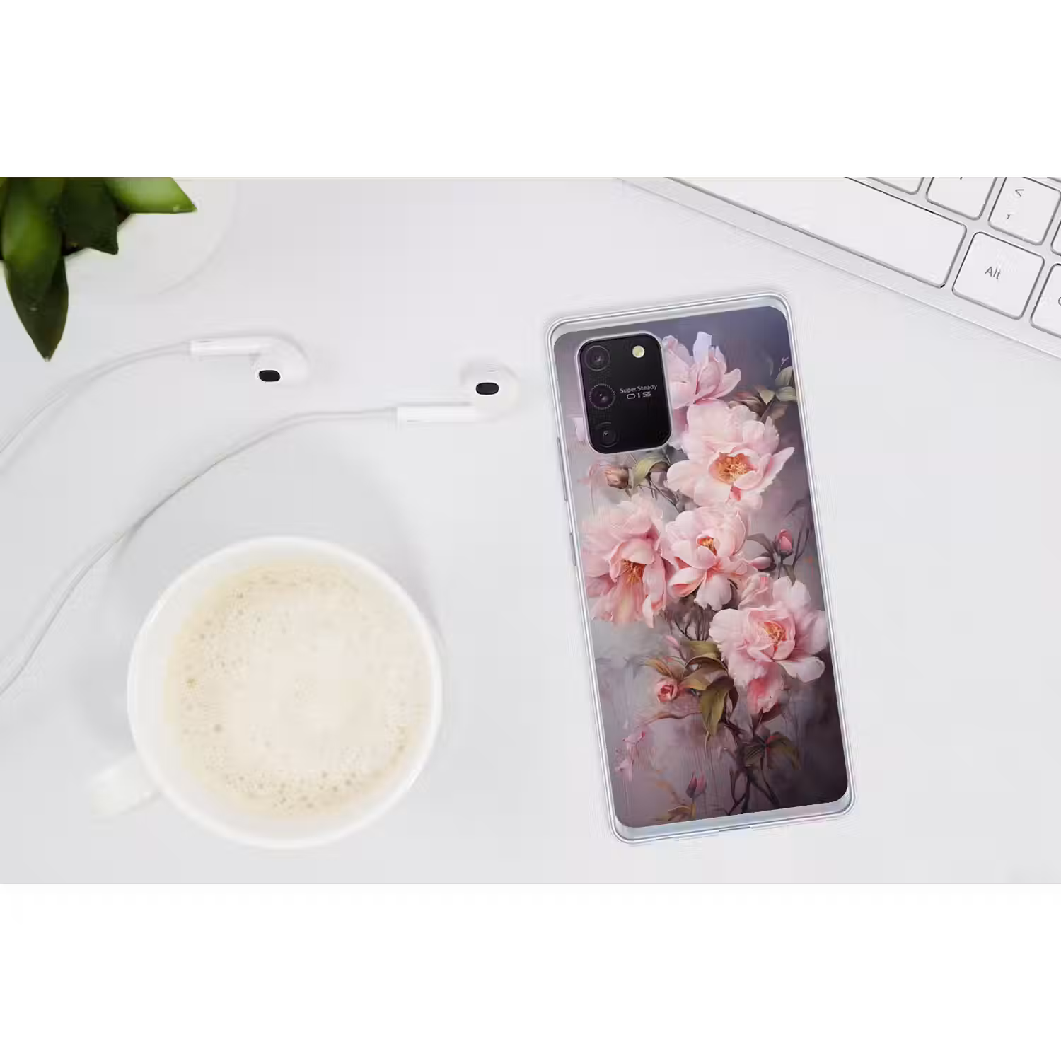 Rozen - Bloemen - Roze - Kunst - Watercolor Telefoonhoesje Samsung Galaxy S10 Lite klein -oordopS10Lite