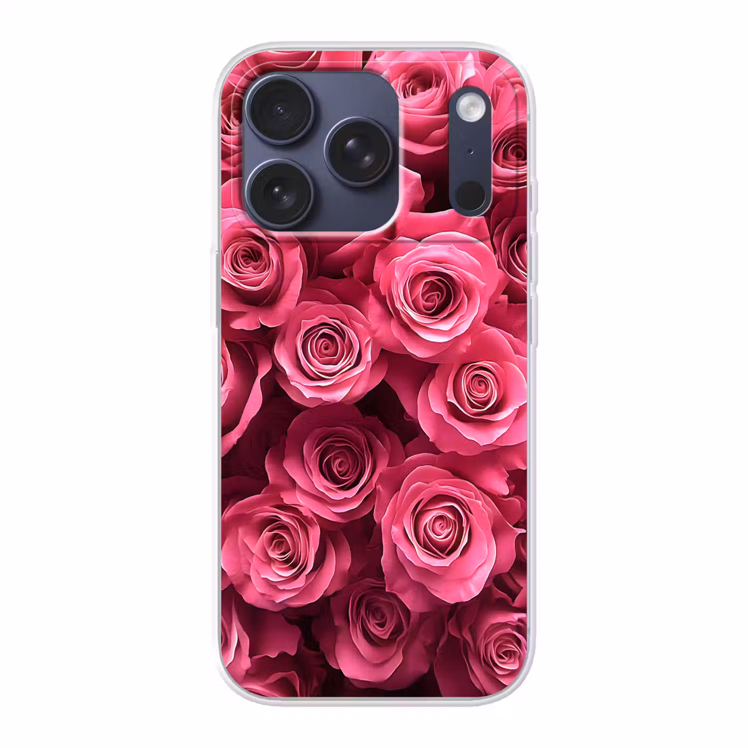 Rozen - Pink - Bloem Telefoonhoesje iPhone 17 Pro klein -3d
