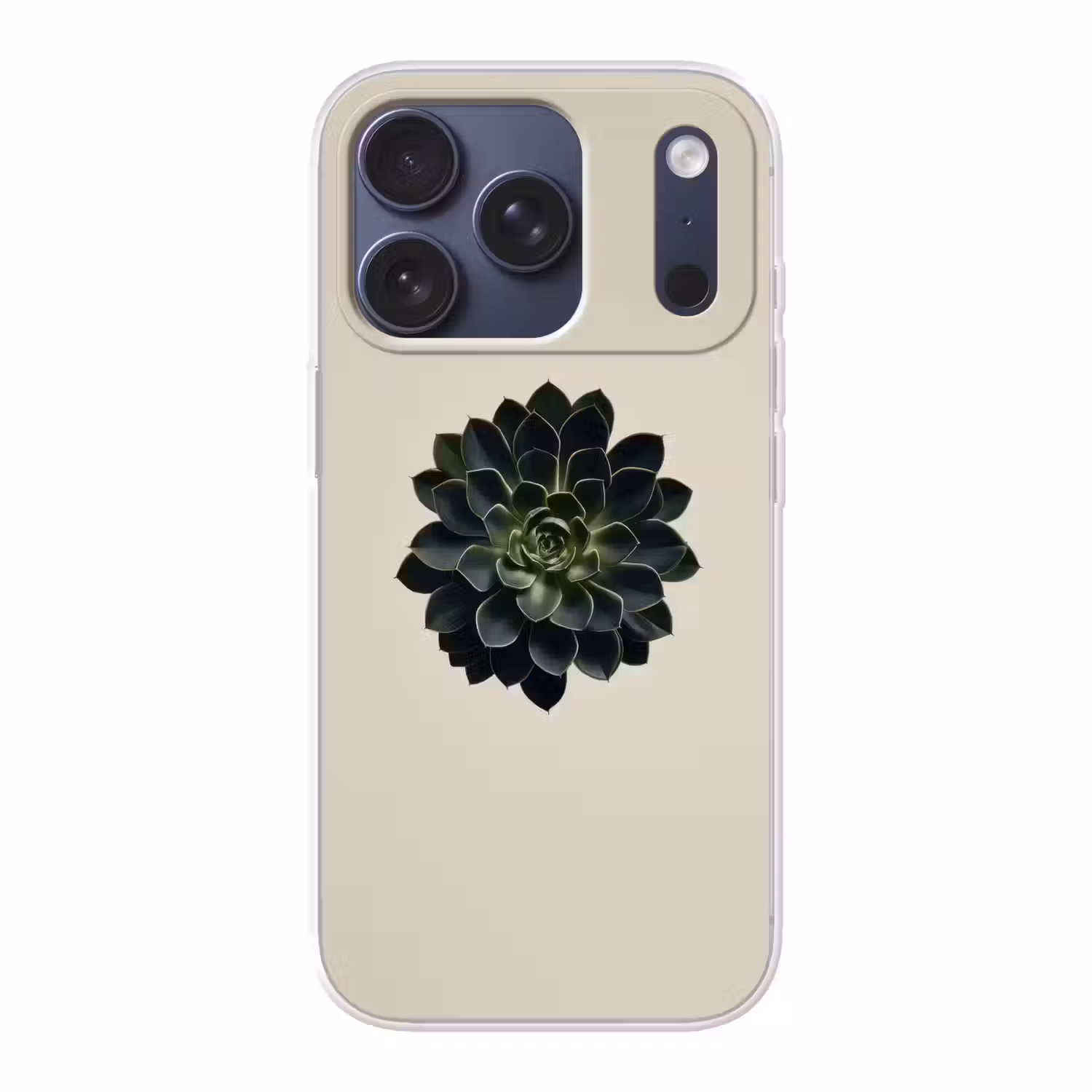 Rozet - Cirkelvormig - Donkergroen Telefoonhoesje iPhone 17 Pro klein -3d