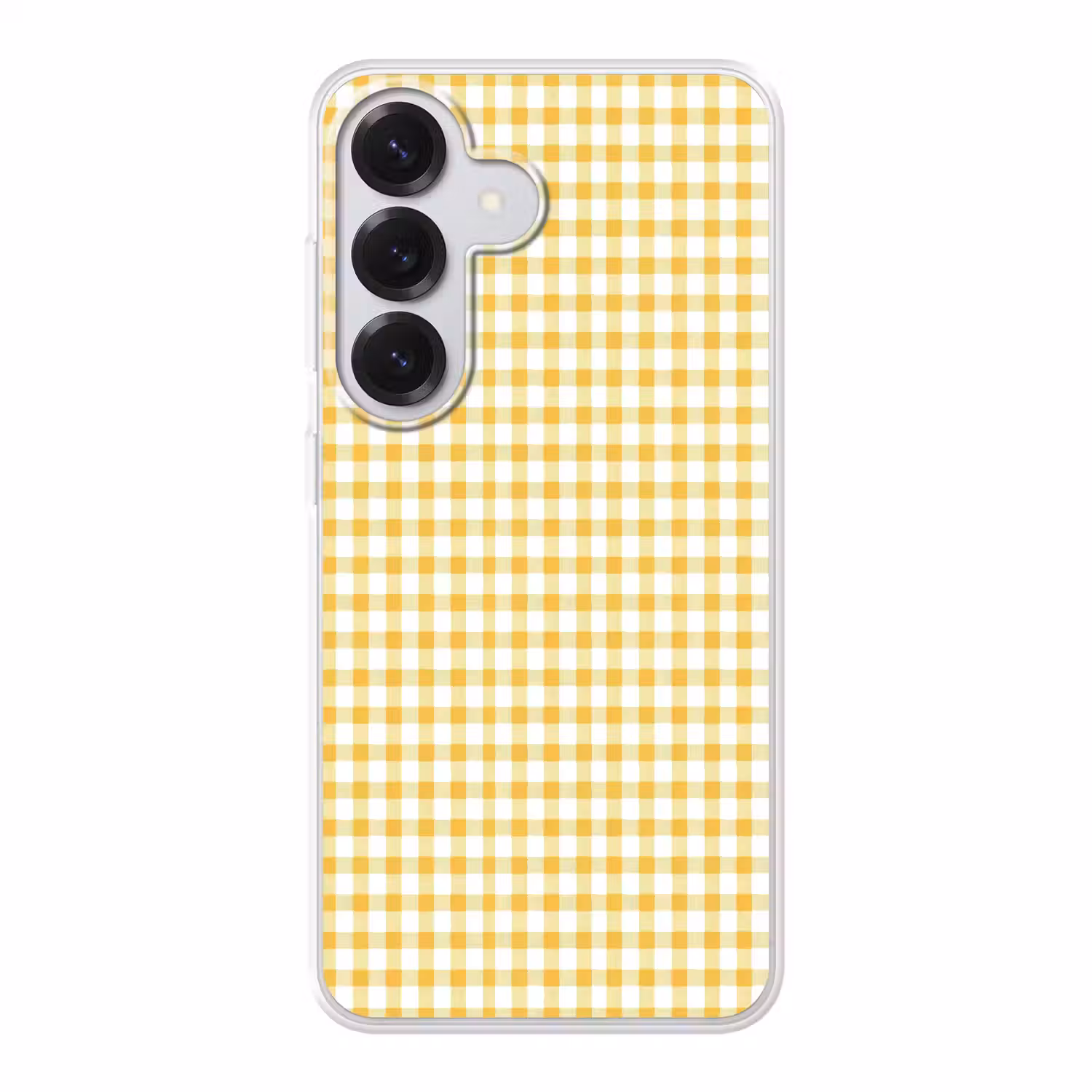 Ruit - Gingham - Klassiek - Geel en Wit Telefoonhoesje Samsung Galaxy S26 klein 975 -3d