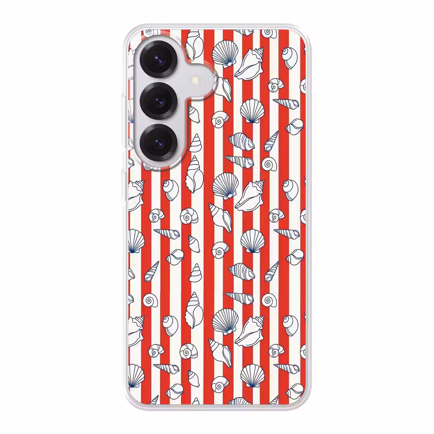 Schelp - Zeedieren - Zomer - Illustratie - Rood - Blauw Telefoonhoesje Samsung Galaxy S26 klein -3d