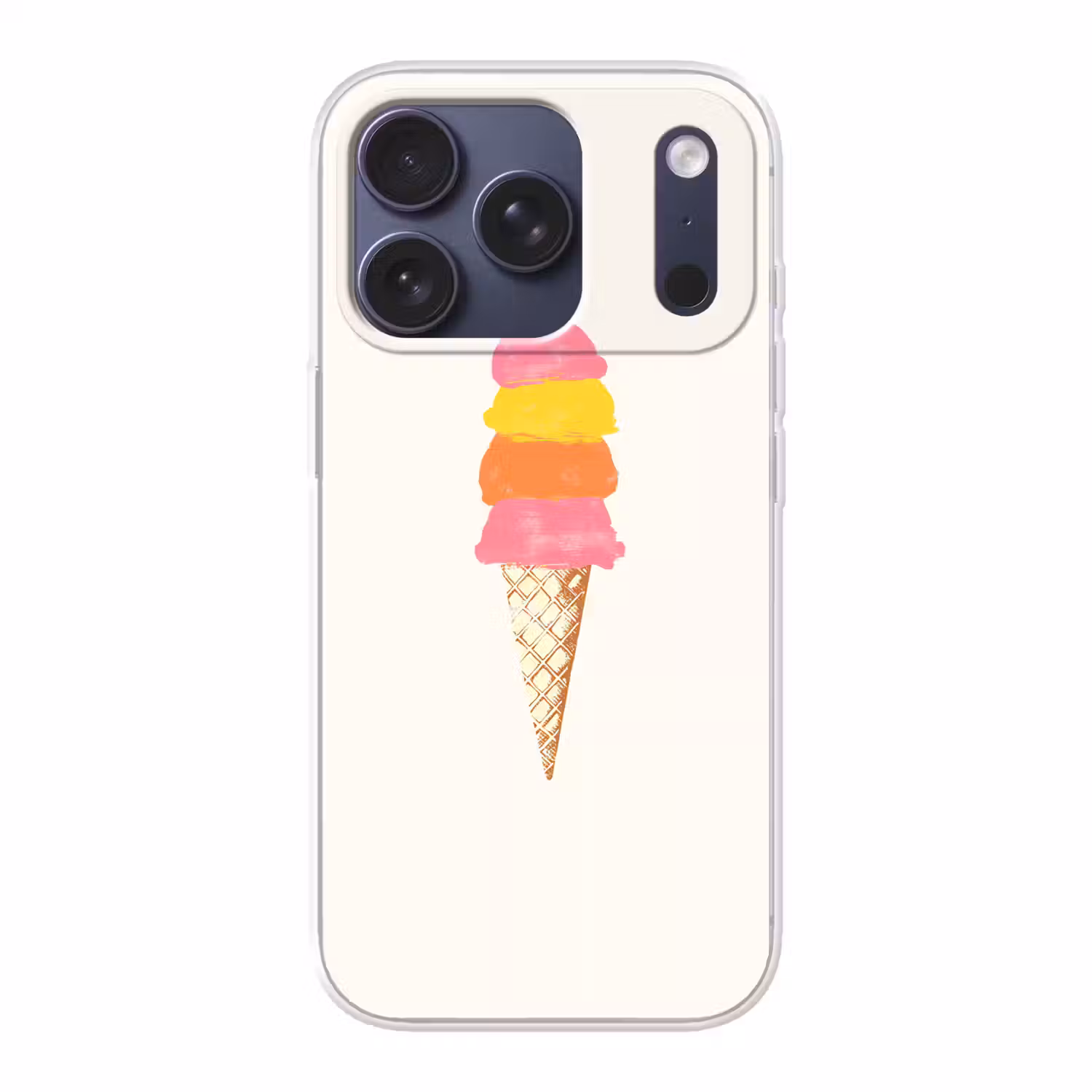 Schepijs - Hoorntje - Illustratie - Minimalistisch Telefoonhoesje iPhone 17 Pro klein -3d