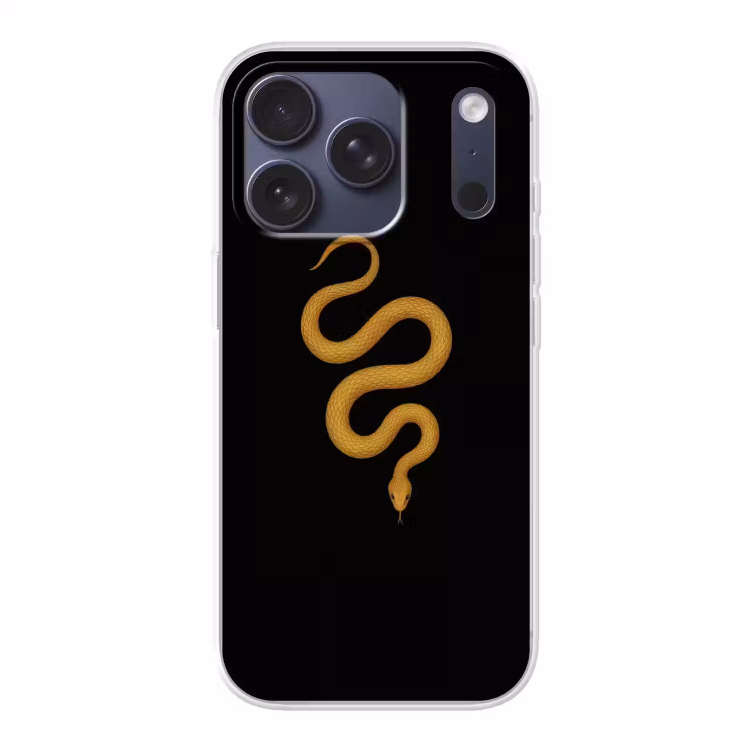 Slang - Minimalistisch - Goud Telefoonhoesje iPhone 17 Pro klein -3d