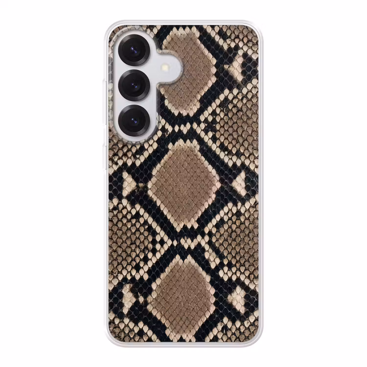 Slangenprint - Python - Bruin Telefoonhoesje Samsung Galaxy S26 klein -3d