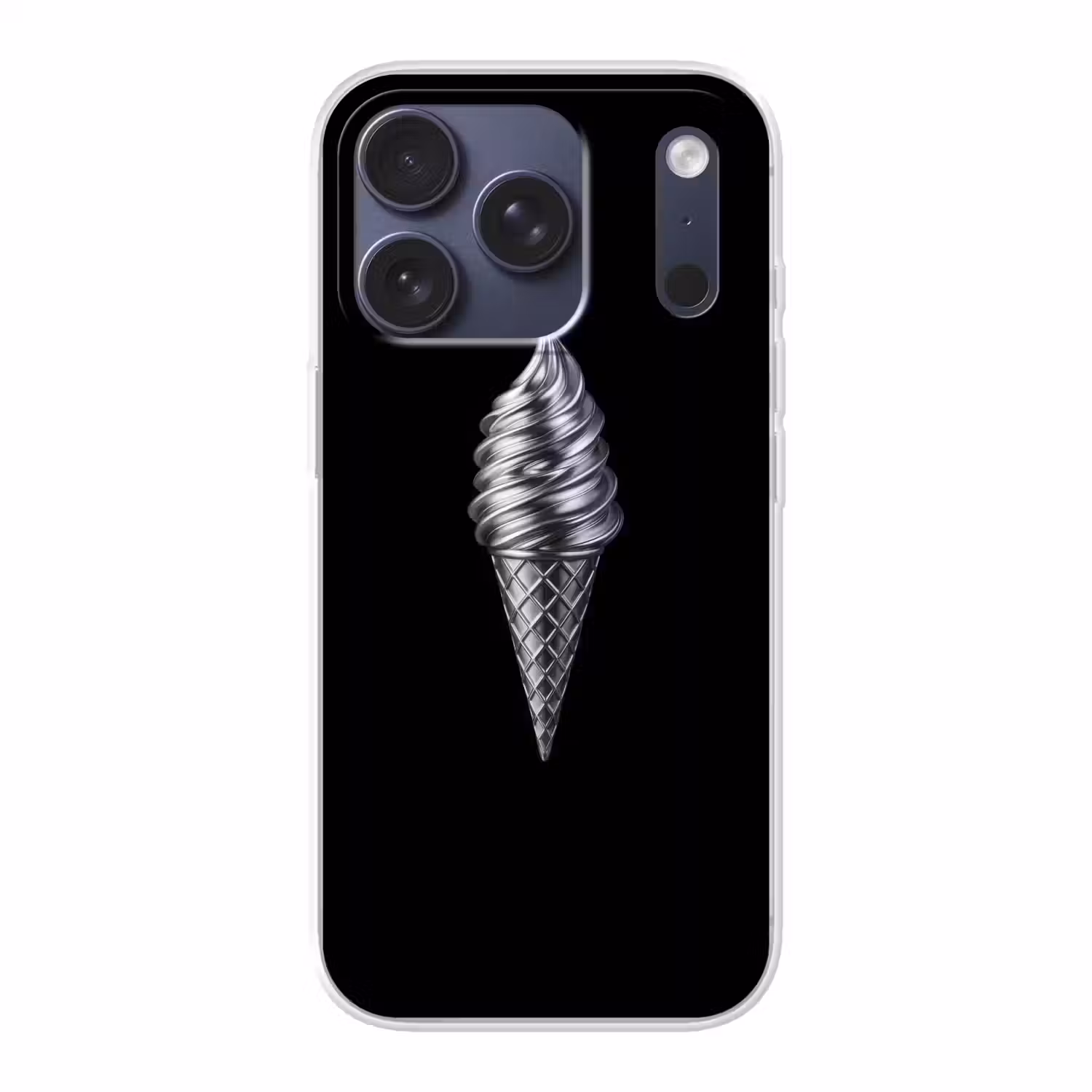 Softijs - Realistisch - Futuristisch Telefoonhoesje iPhone 17 Pro klein -3d