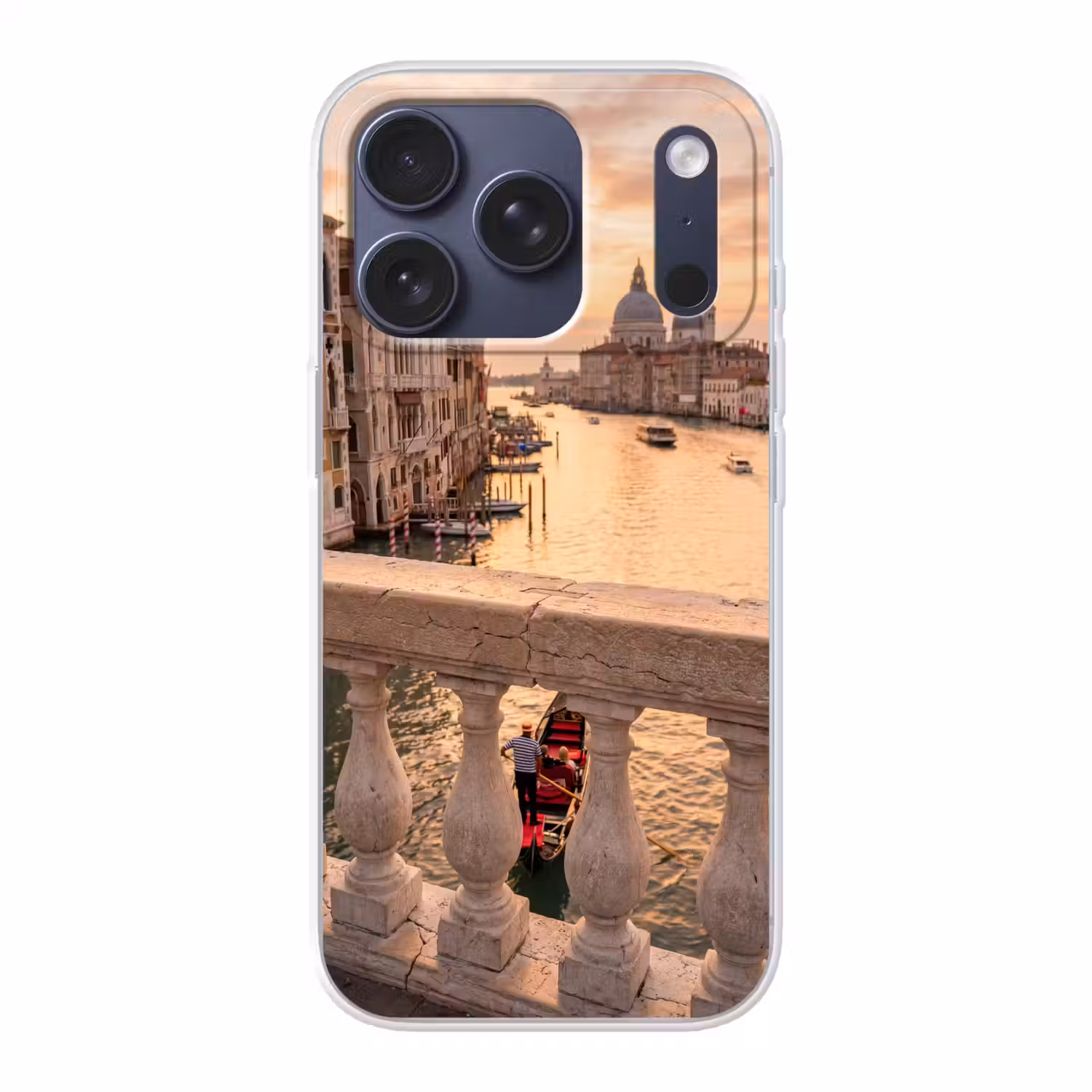 Stad - Venetië - Kanaal - Zonsopgang - Architectuur - Goud Telefoonhoesje iPhone 17 Pro klein -3d