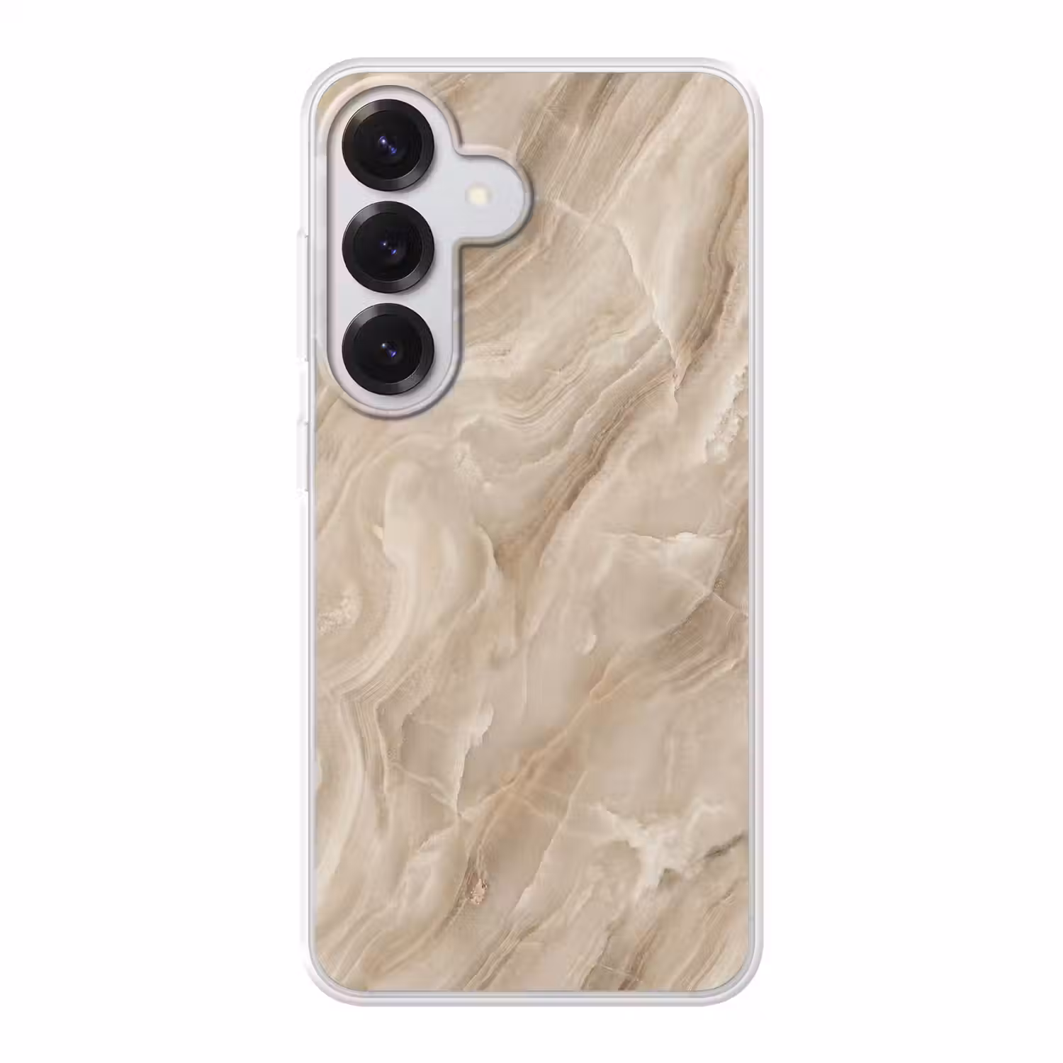 Steen - Golvend - Abstract - Beige Telefoonhoesje Samsung Galaxy S26 klein -3d