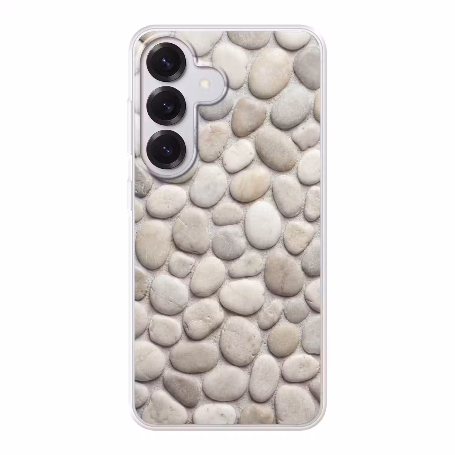 Steen - Kiezel - Natuur - Minimalistisch - Beige Telefoonhoesje Samsung Galaxy S26 klein -3d