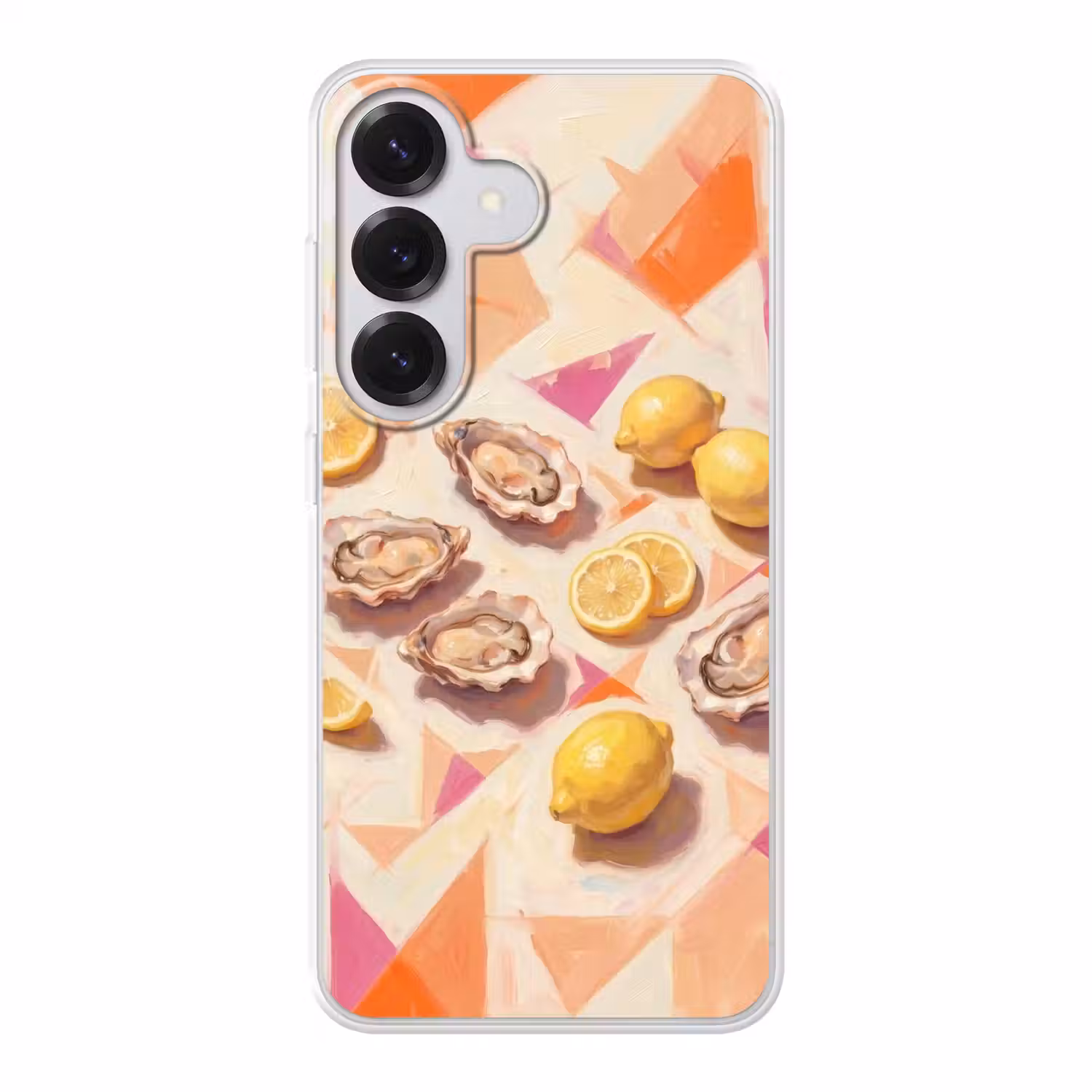 Stilleven - Citroenen - Oesters - Abstract - Oranje Telefoonhoesje Samsung Galaxy S26 klein -3d