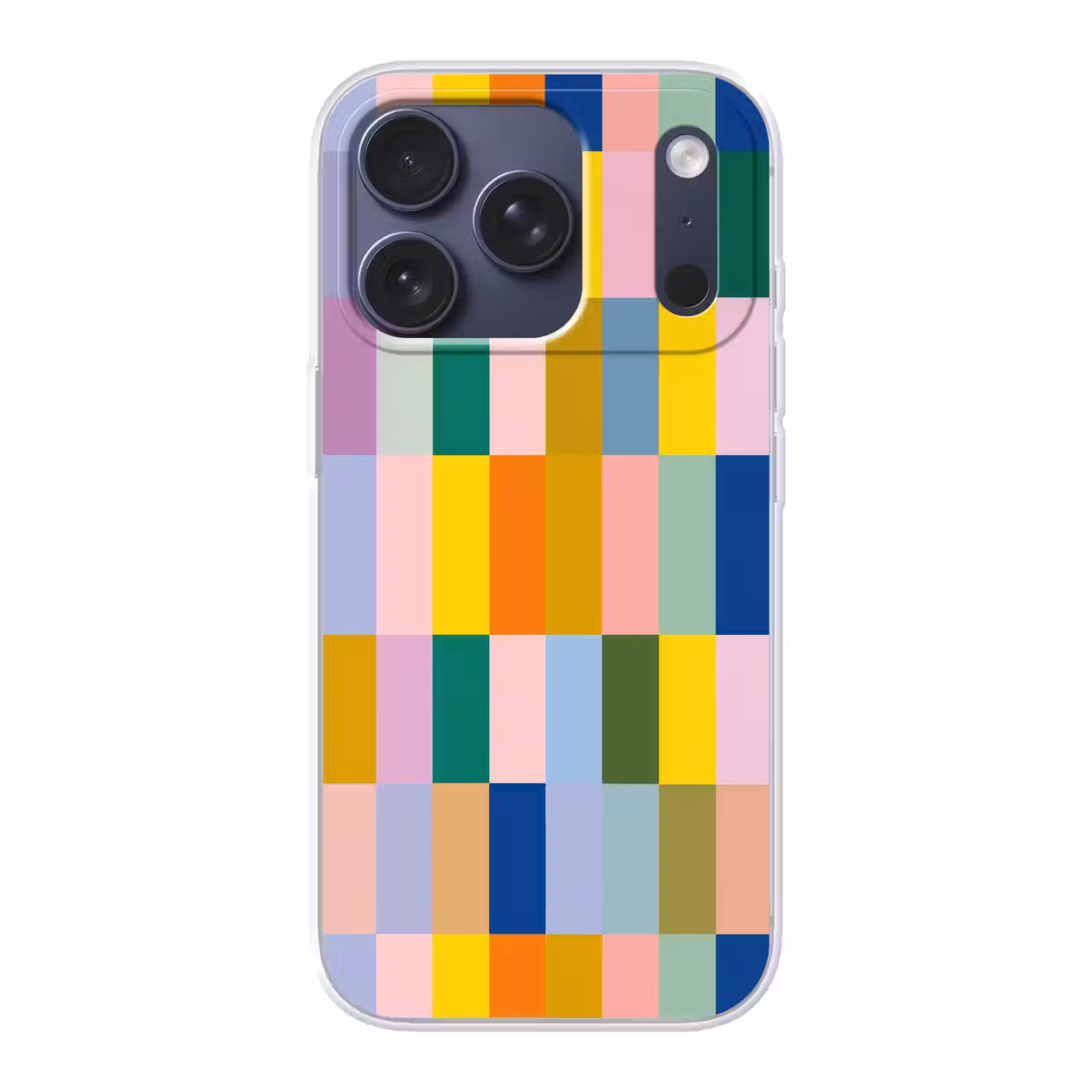 Stroken - Blauw - Patroon - Abstract Telefoonhoesje iPhone 17 Pro klein -3d