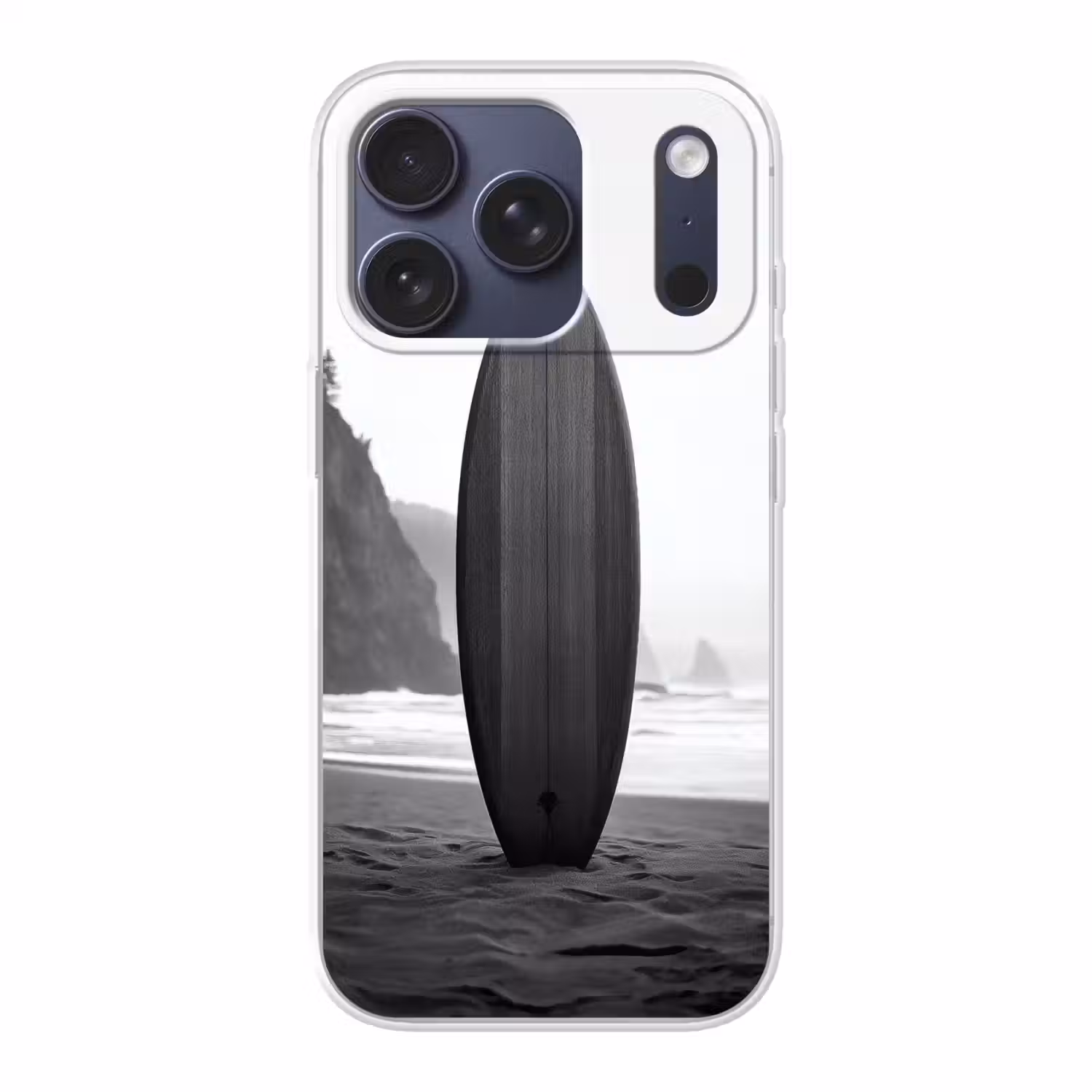 Surfplank - Zand - Zee Telefoonhoesje iPhone 17 Pro klein -3d