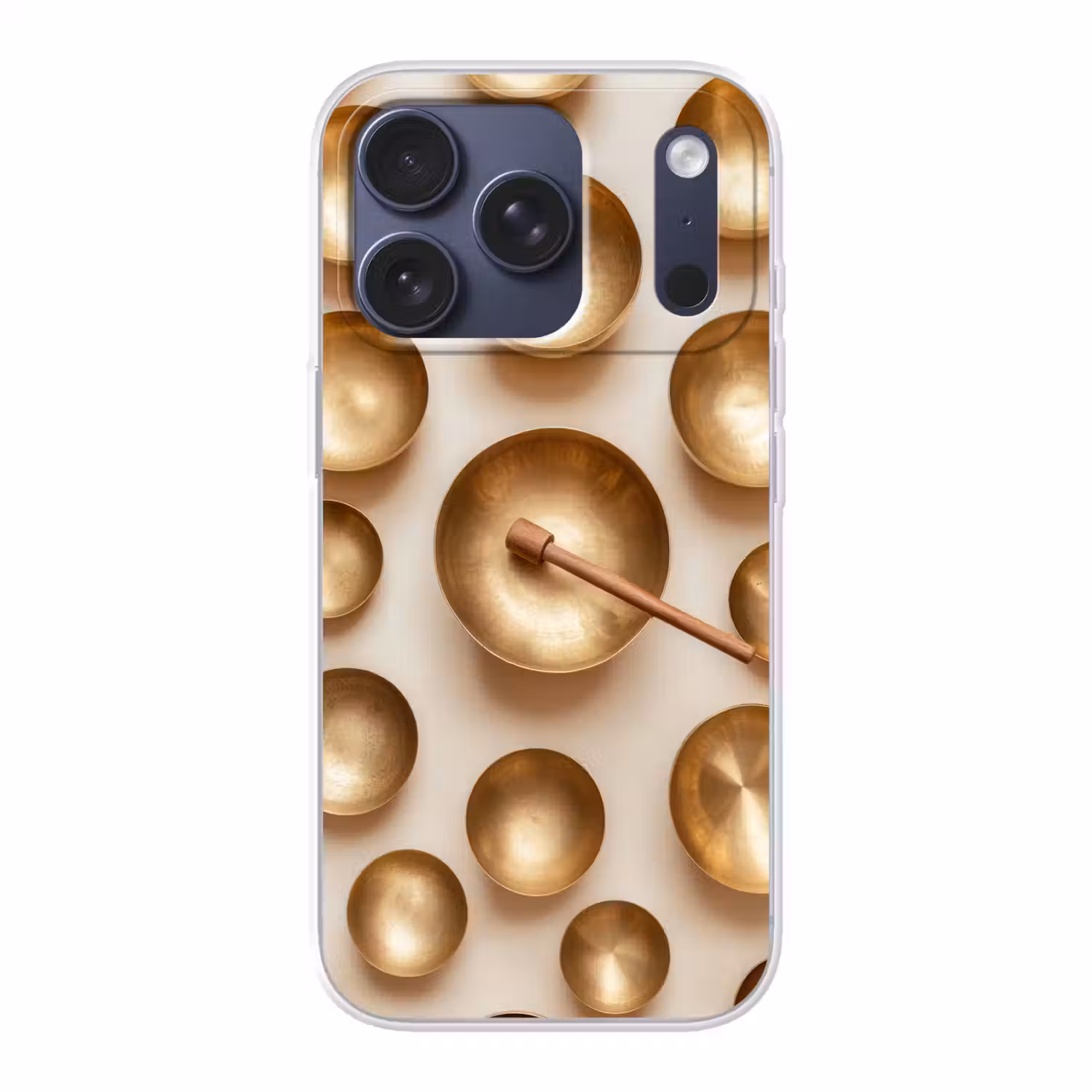 Symmetrisch - Goud - Brons - Balans Telefoonhoesje iPhone 17 Pro klein -3d
