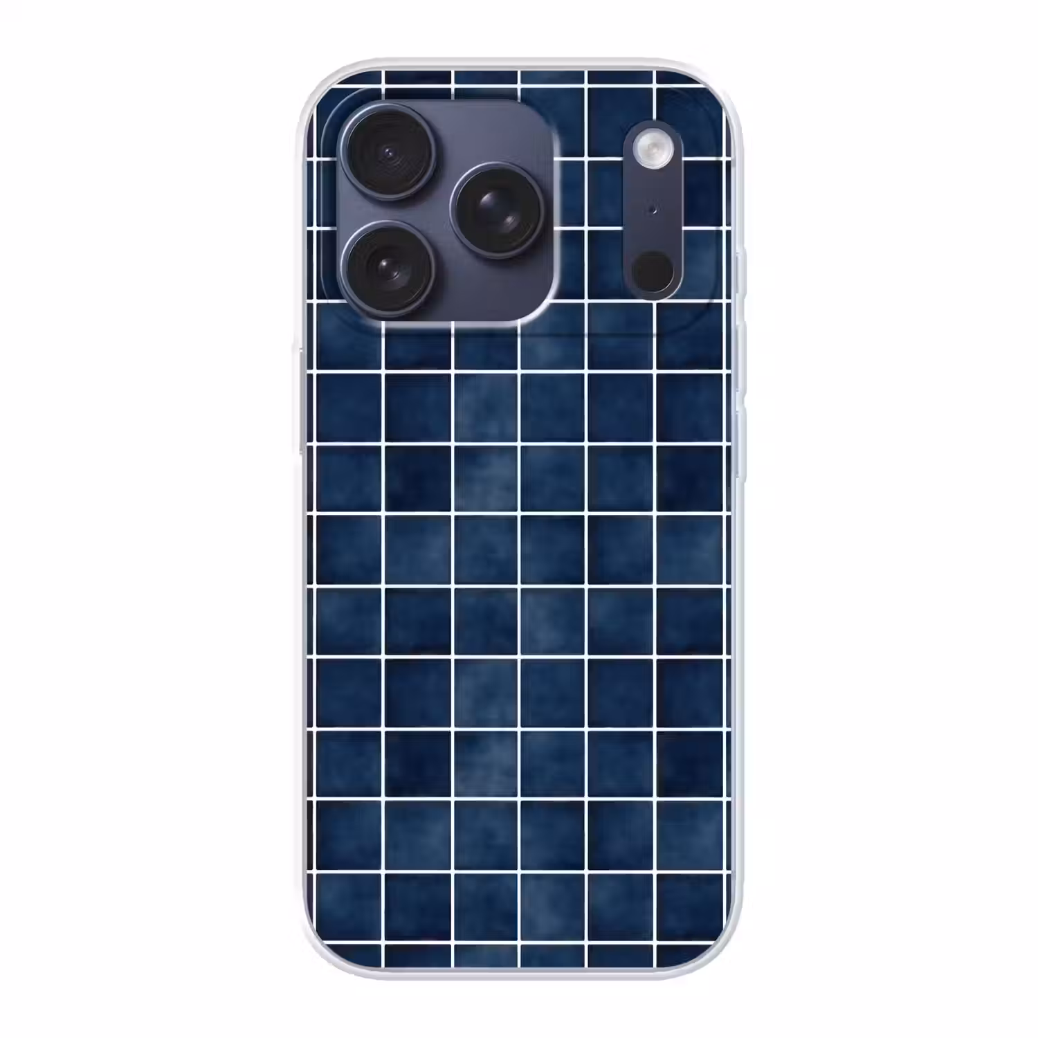 Tegel - Modern - Blauw Telefoonhoesje iPhone 17 Pro klein 878 -3d